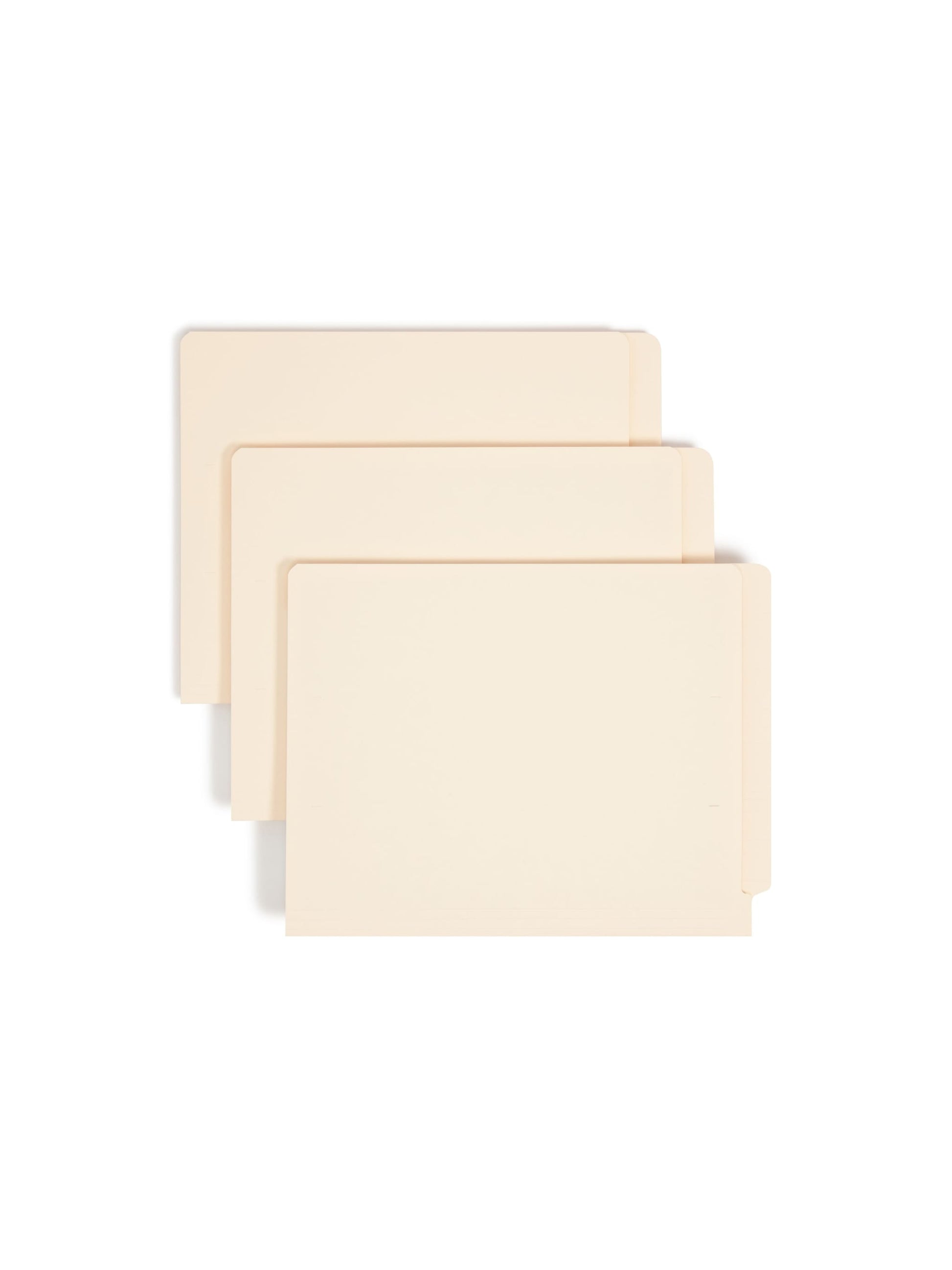 Shelf-Master® Reinforced Tab End Tab File Folders, Straight-Cut Tab, Manila Color, Letter Size, Set of 50, 086486242103
