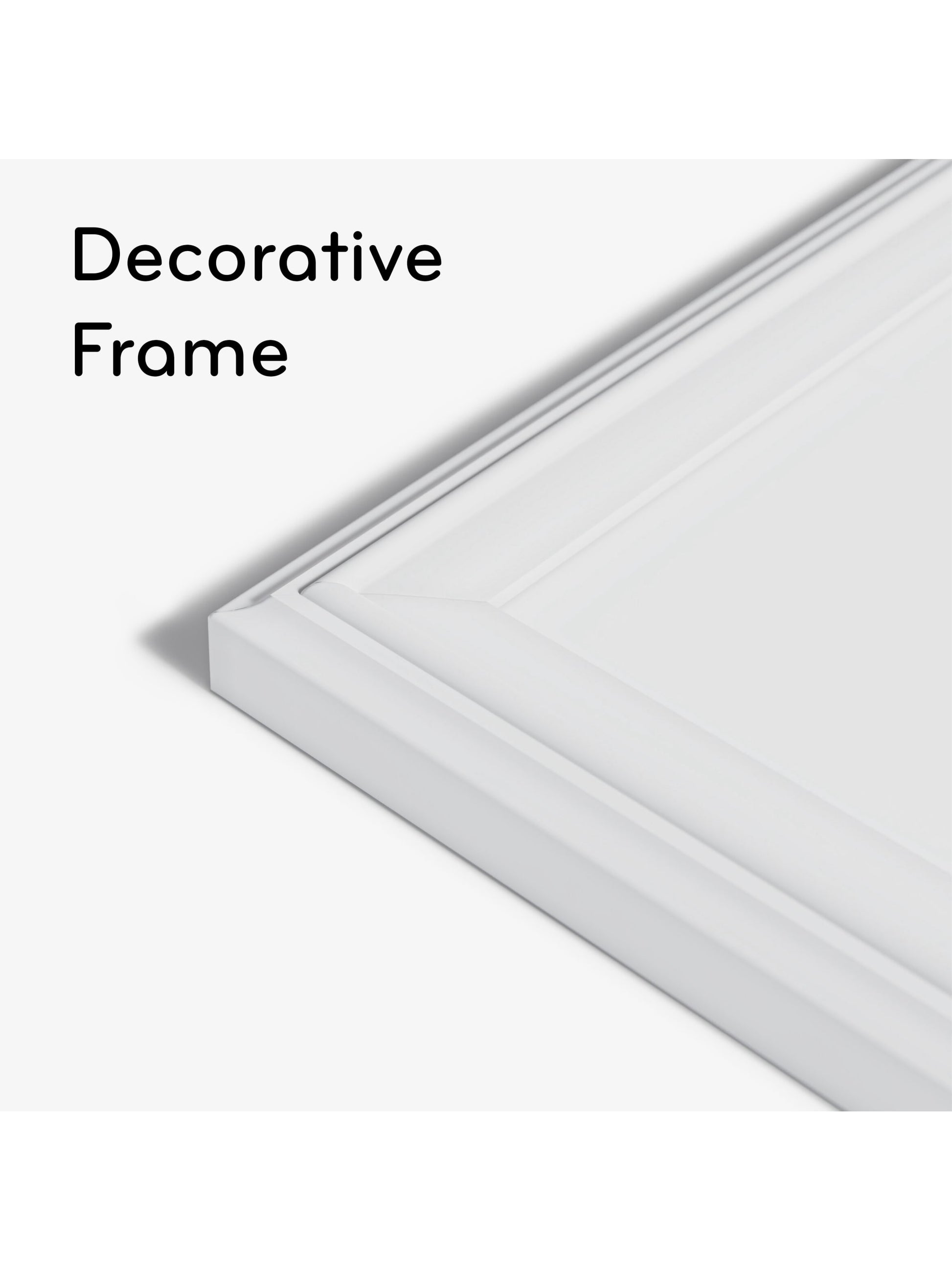 Decor Frame Dry Erase Board, White, White, 30" x 20", 3 x 2, White, 30" X 20" Size, Set of 1, 817894020713
