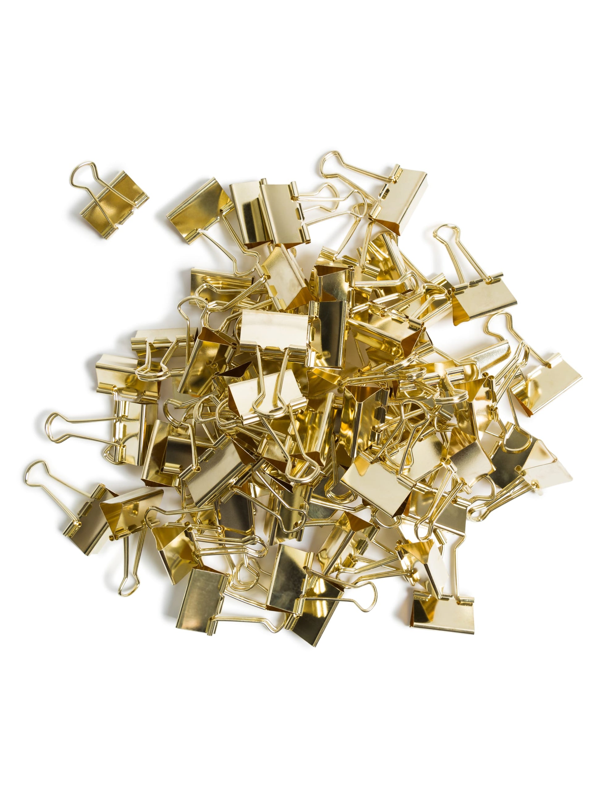 Basic Binder Clips, Gold, Gold, Set of 72, 843463136004