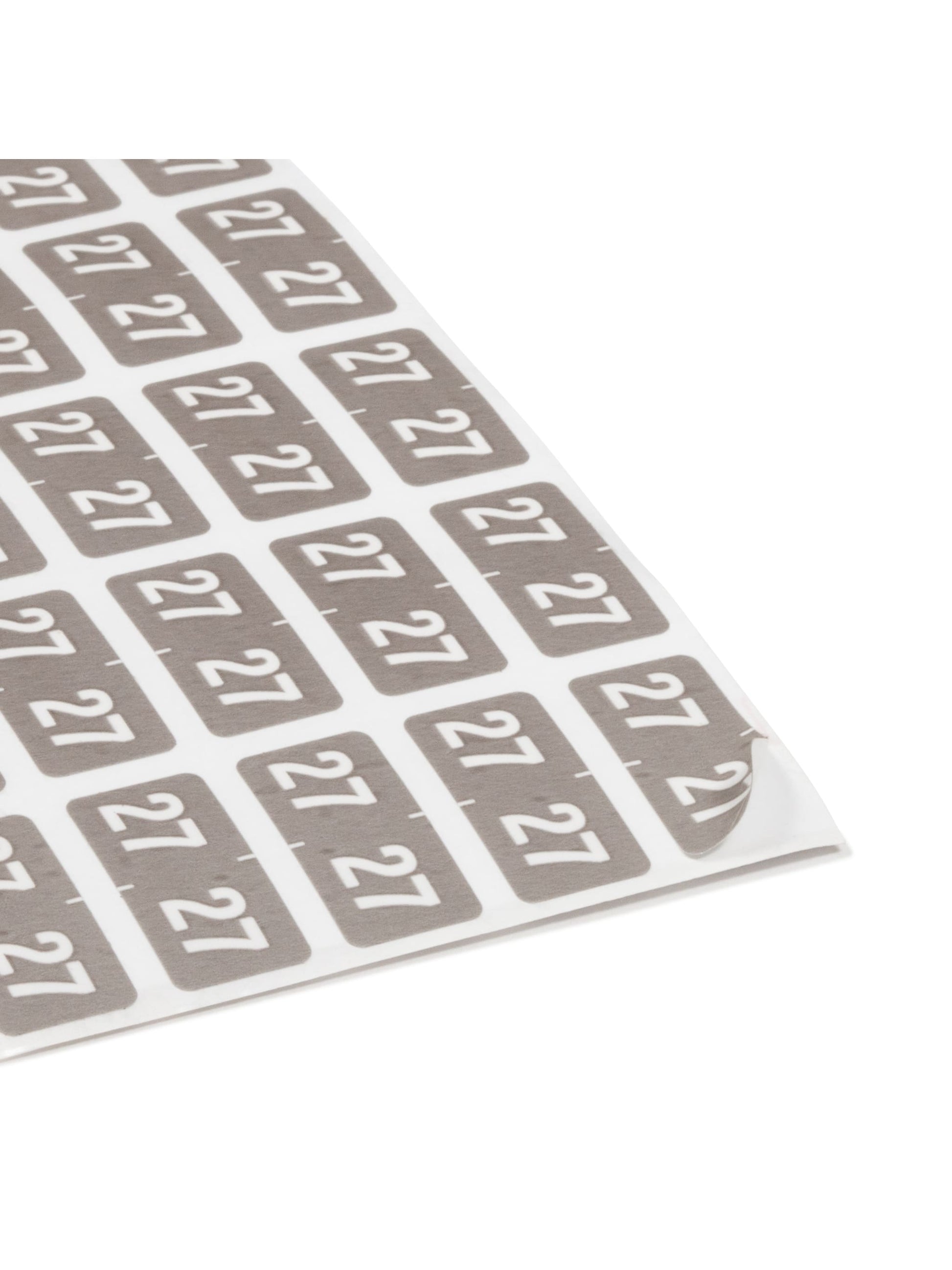 ETS Color-Coded Year Labels - Sheets, Gray Color, 1" X 1/2" Size, Set of 250, 086486679275