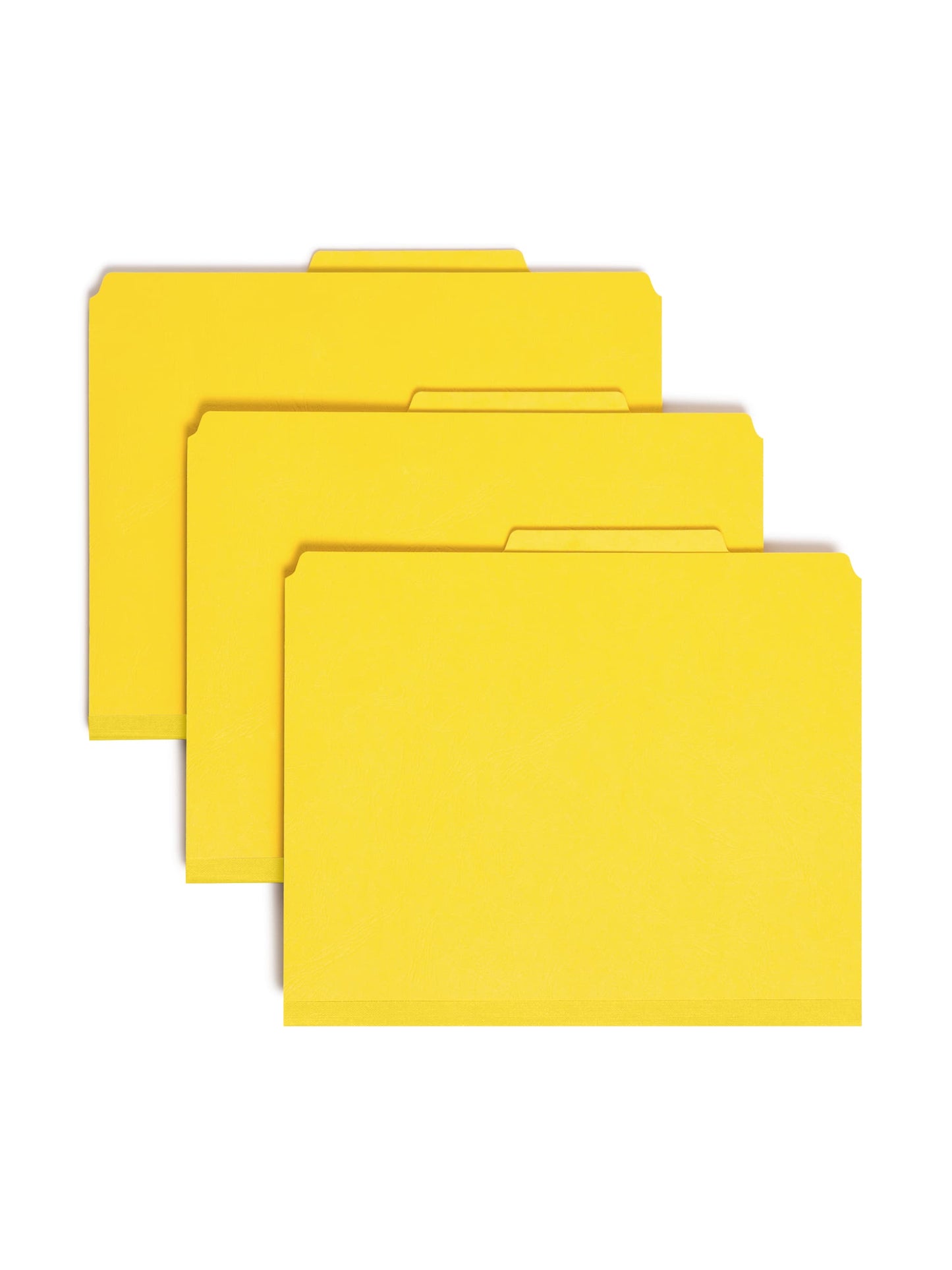 SafeSHIELD® Premium Pressboard Classification File Folders, 2 Dividers, 2 inch Expansion, 2/5-Cut Tab, Yellow Color, Letter Size, Set of 0, 30086486142039