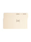 Reinforced Tab Fastener File Folders, 1/3-Cut Tab, 1 Fastener, Manila Color, Letter Size, Set of 50, 086486145343