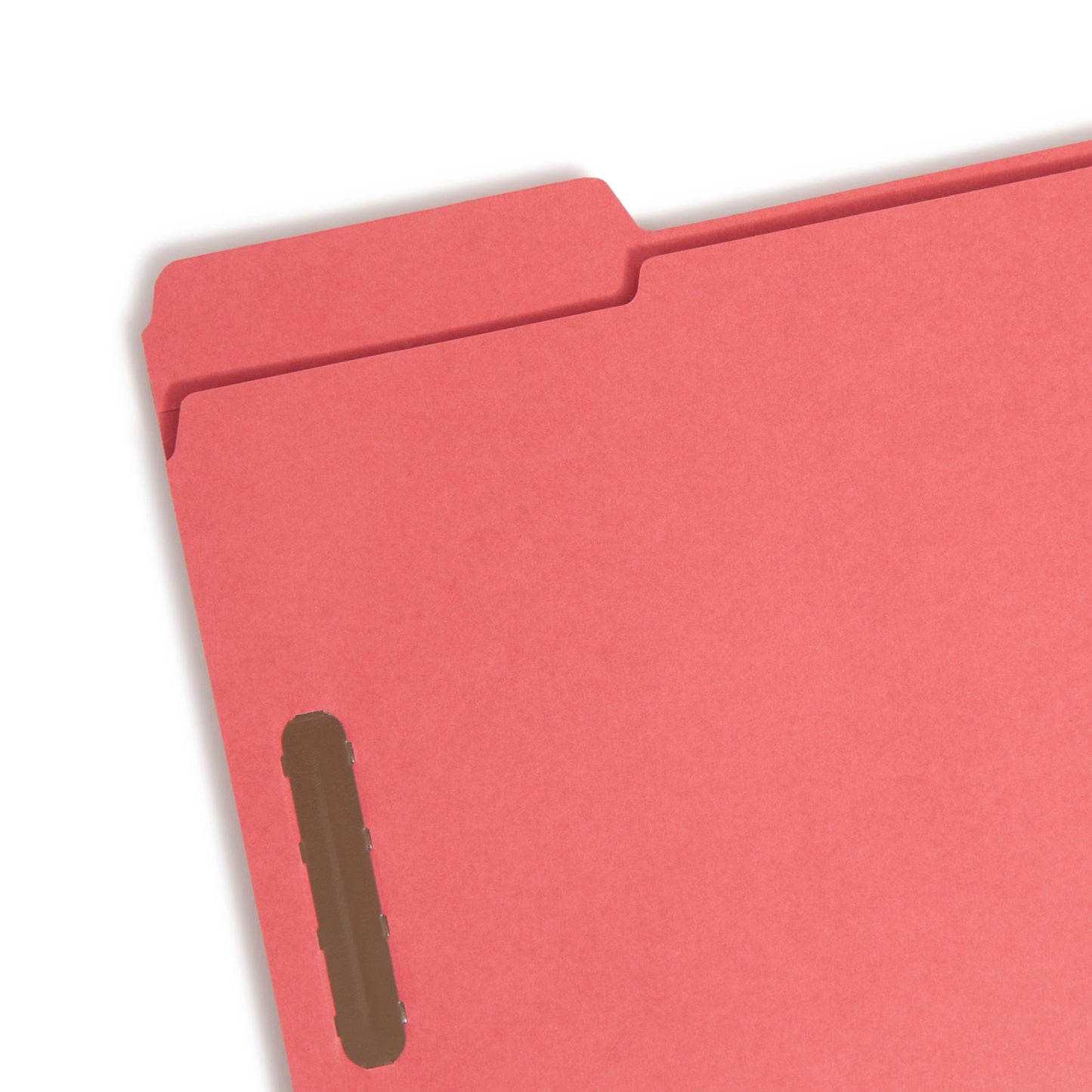 100% Recycled Reinforced Tab Fastener File Folders, Red Color, Letter Size, Set of 50, 086486127417
