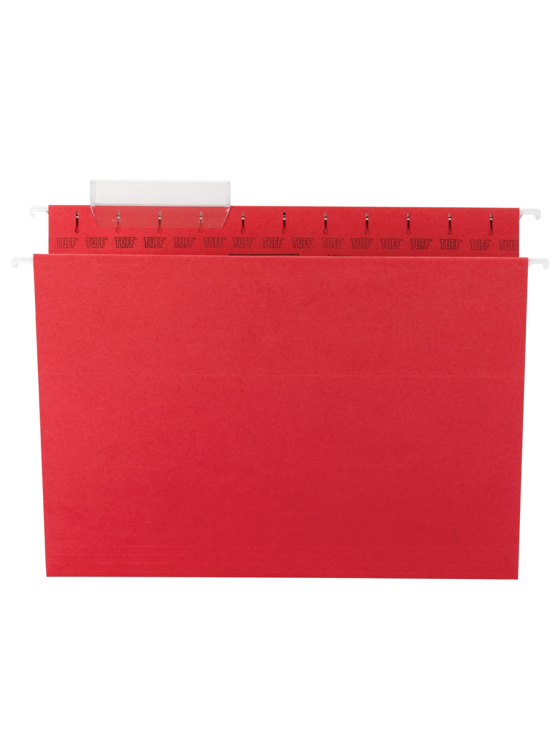 TUFF® Hanging File Folders with Easy Slide® Tabs, Red Color, Letter Size, 