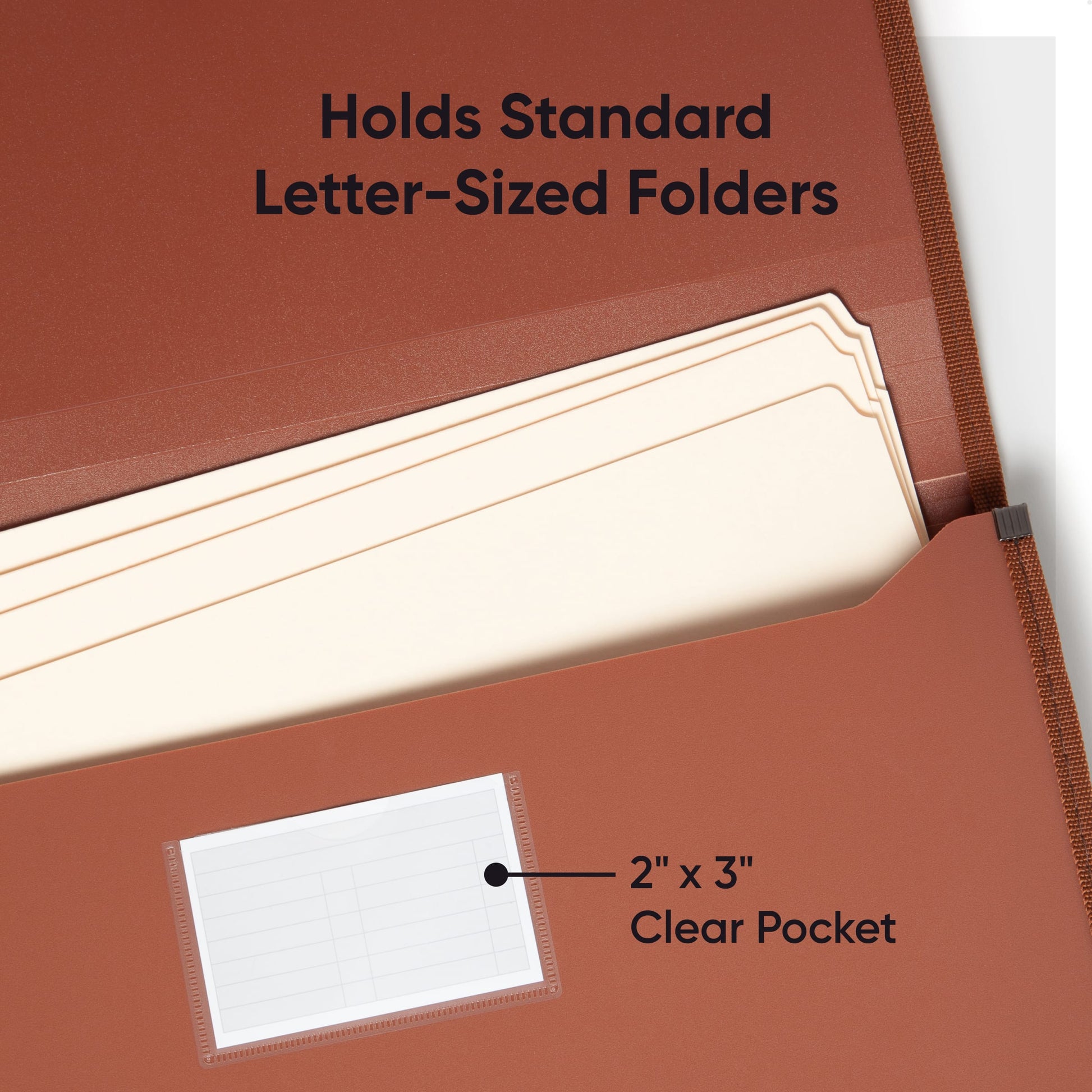 TUFF® Expanding Wallets, 5-1/4-Inch Expansion, Redrope Color, Legal Size, Set of 1, 086486737890