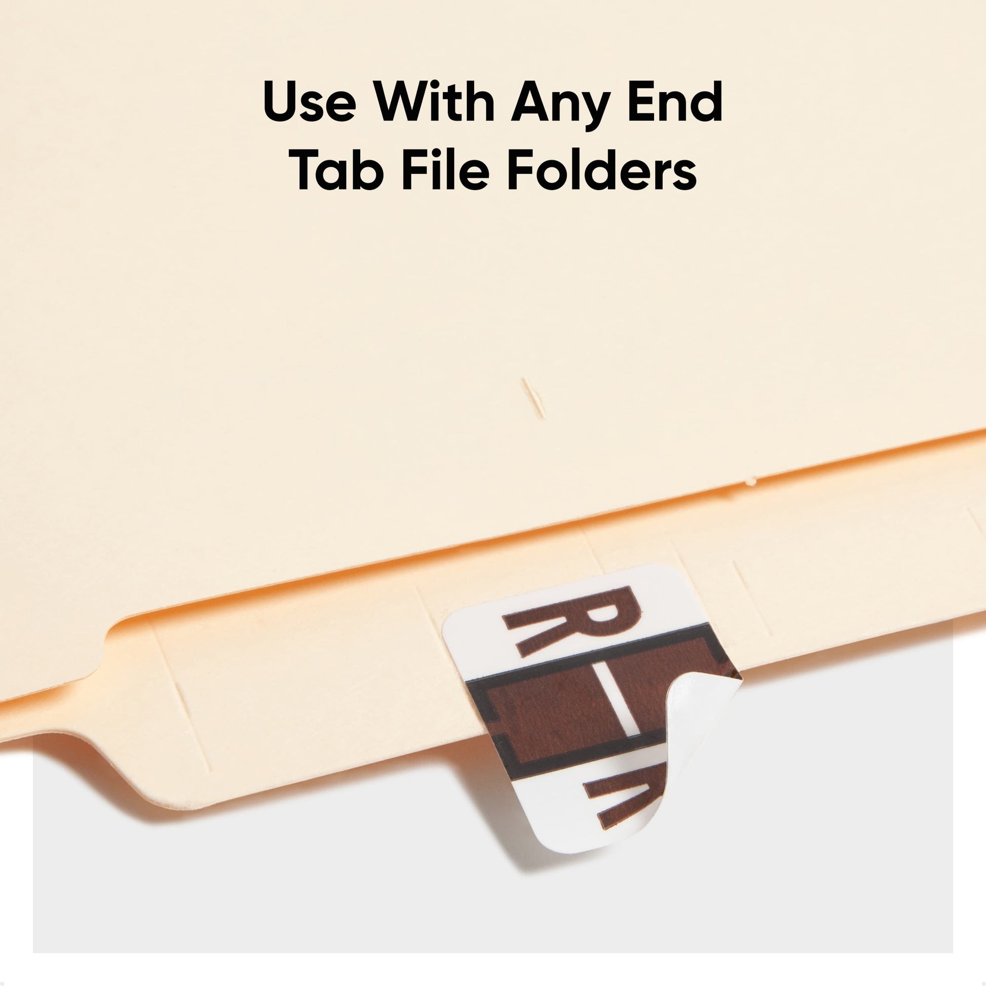 BCCR Bar Style Color-Coded Alphabetic Labels, A-Z Rolls, Brown Color, 1-1/4" X 1" Size, Set of 50, 086486670883