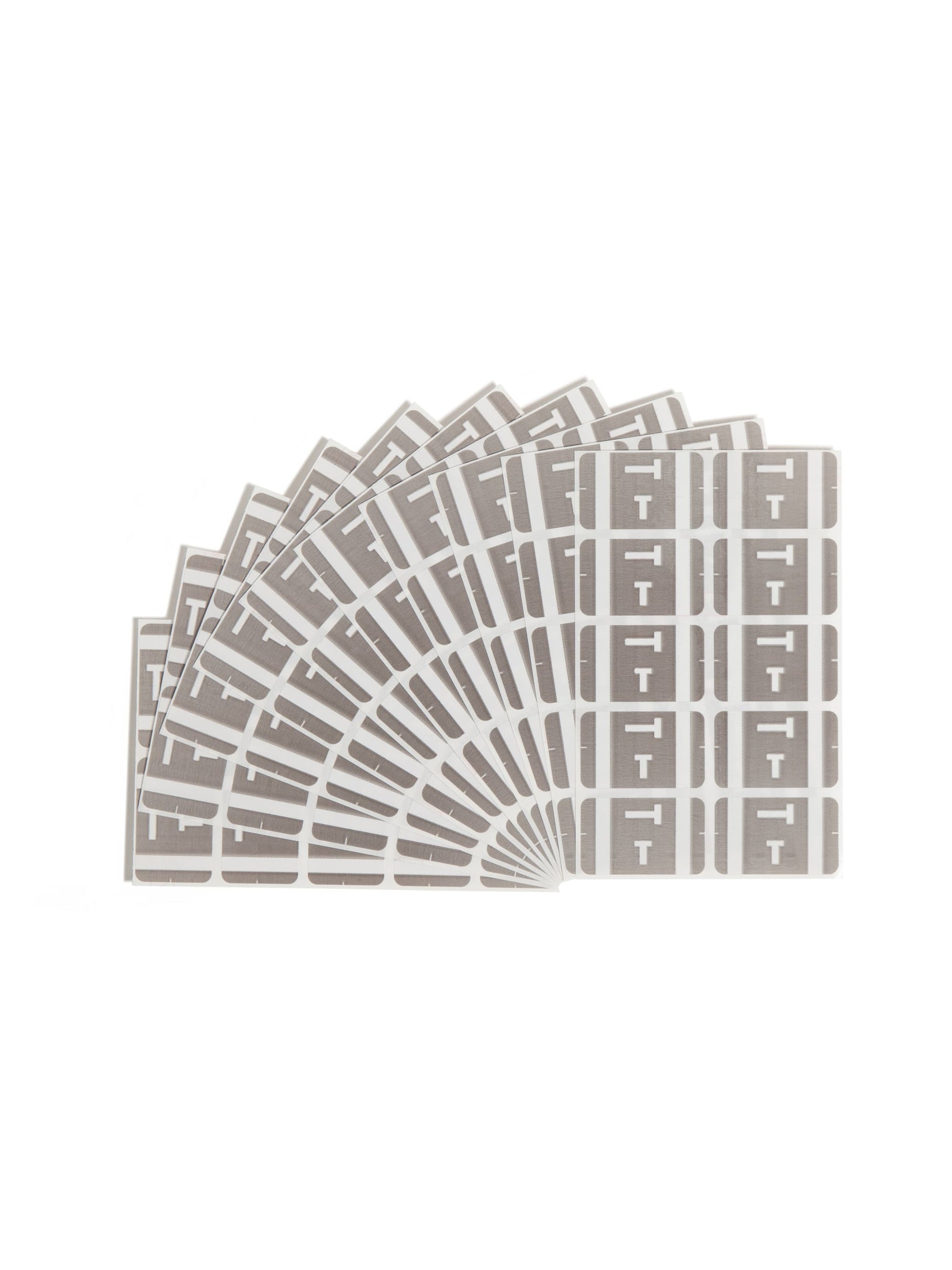 AlphaZ® ACCS Color Coded Alphabetic Labels - Sheets, Gray Color, 1" X 1-5/8" Size, Set of 100, 086486671903