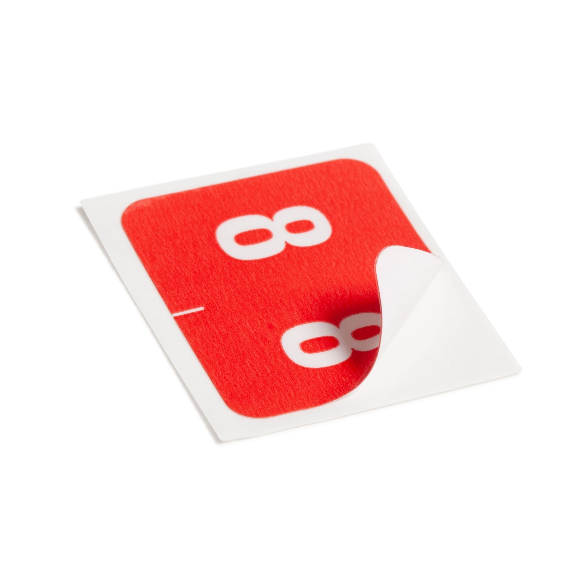 DCCRN Color-Coded Numeric Labels - Rolls, Red Color, 1-1/4" X 1" Size, Set of 500, 086486673488