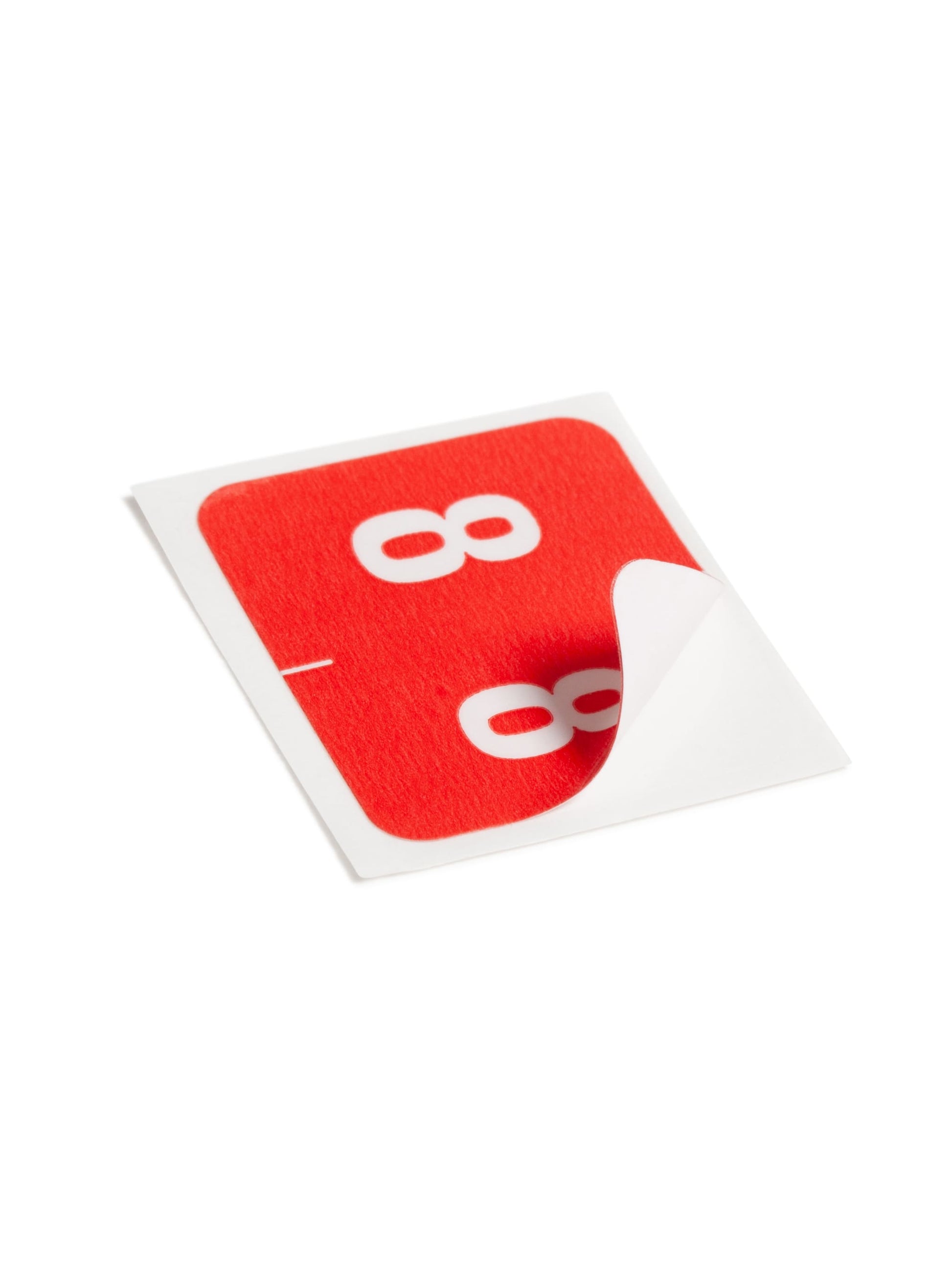 DCCRN Color-Coded Numeric Labels - Rolls, Red Color, 1-1/4" X 1" Size, Set of 50, 086486673488