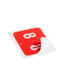 DCCRN Color-Coded Numeric Labels - Rolls, Red Color, 1-1/4" X 1" Size, Set of 50, 086486673488