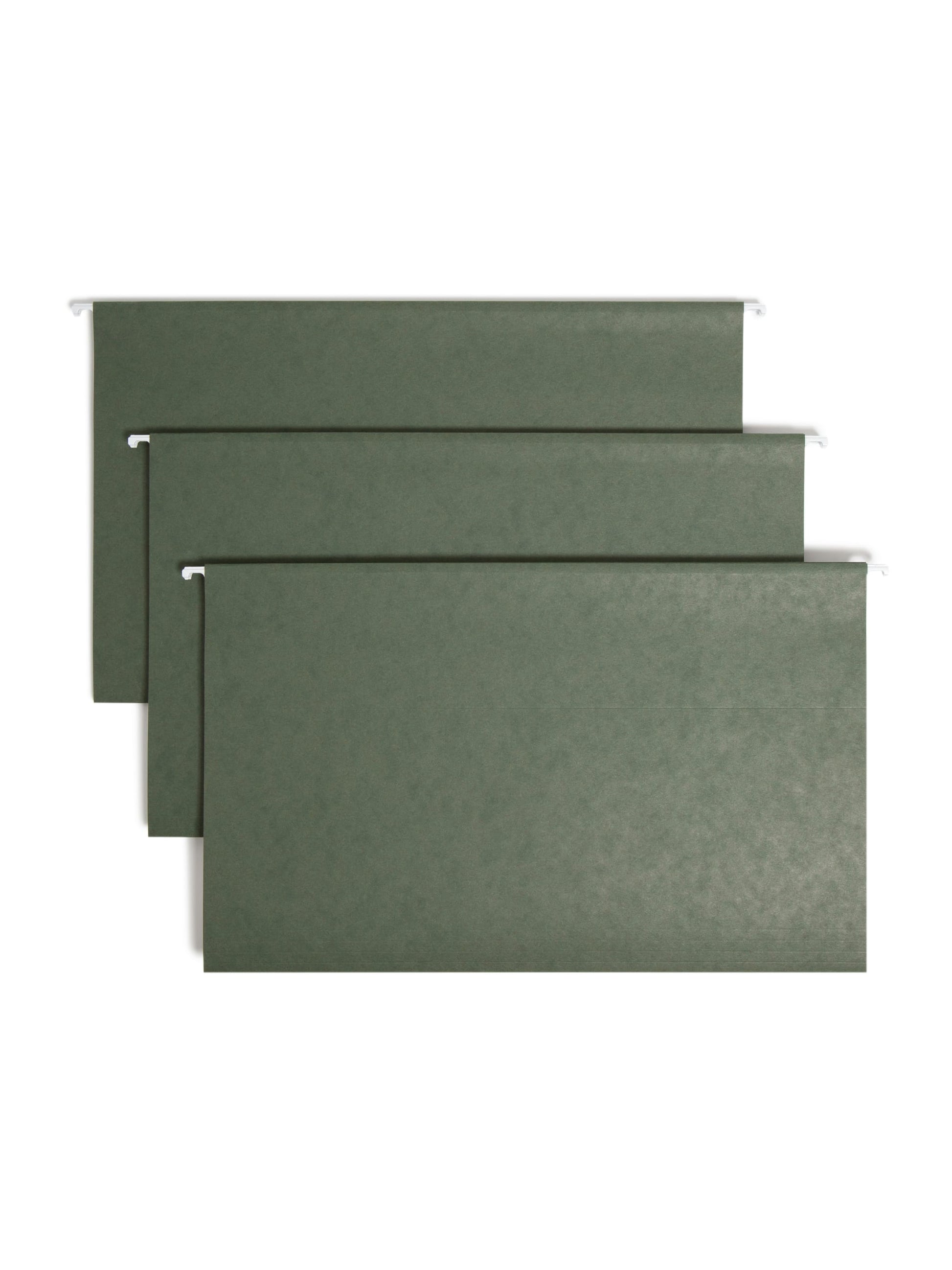 Standard Hanging File Folders with 1/3-Cut Tabs, Standard Green Color, Legal Size, Set of 25, 086486641357