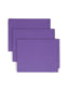 WaterShed® CutLess® End Tab Fastener File Folders, Straight-Cut Tab, Purple Color, Letter Size, 086486255509