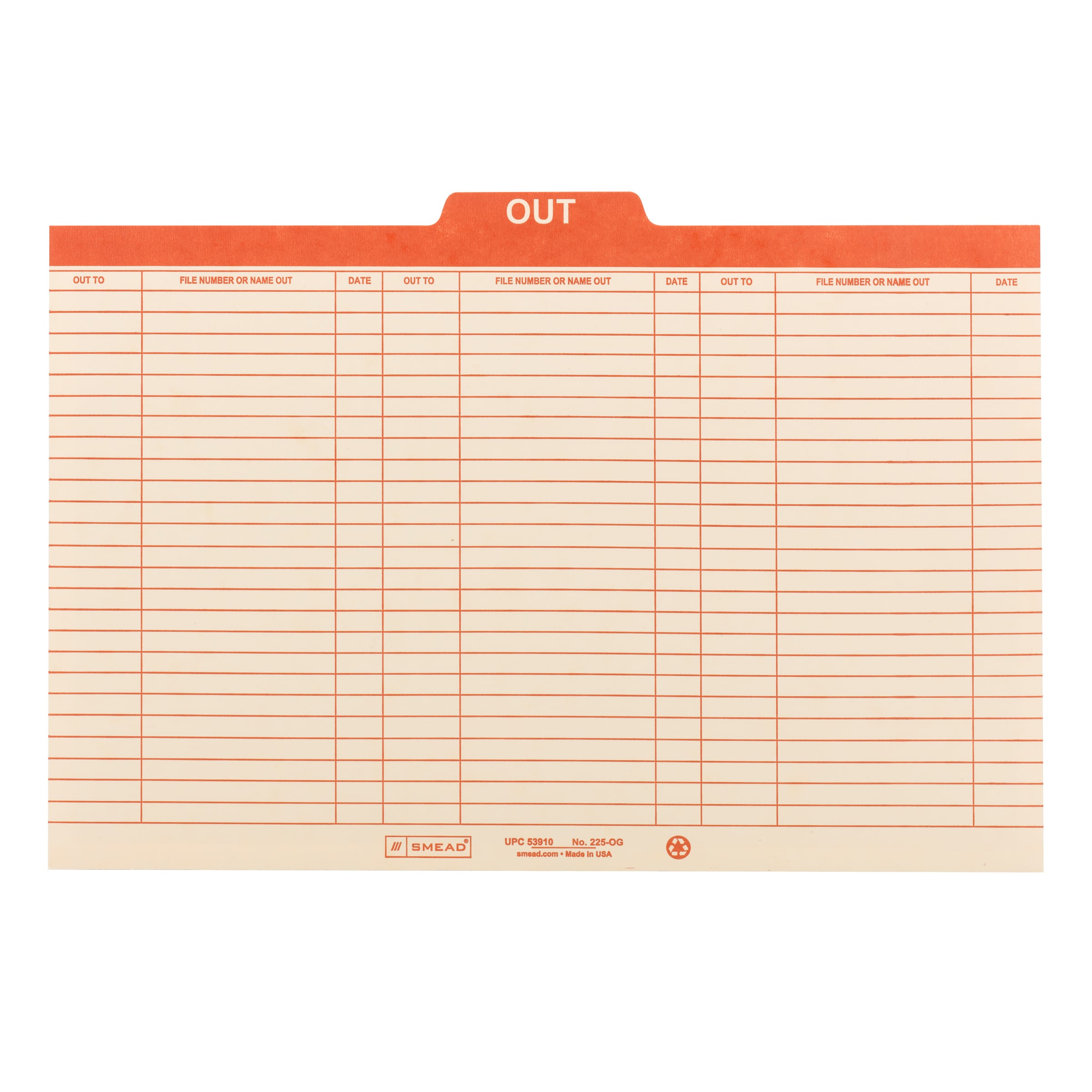 Out Guide File Shelf Filing System