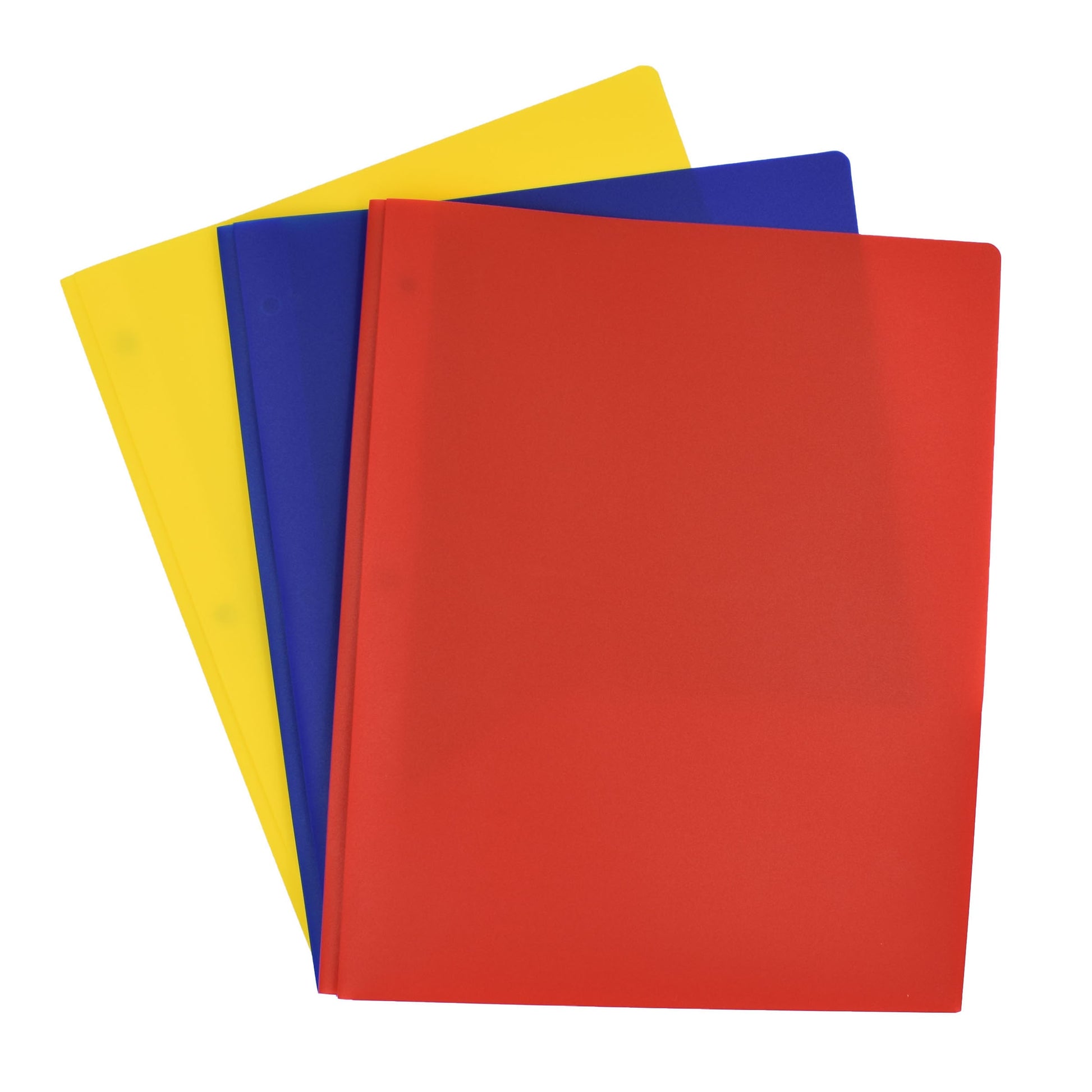 Poly Two-Pocket Folders with Fasteners, Assorted Colors Color, Letter Size, Set of 6, 086486877466