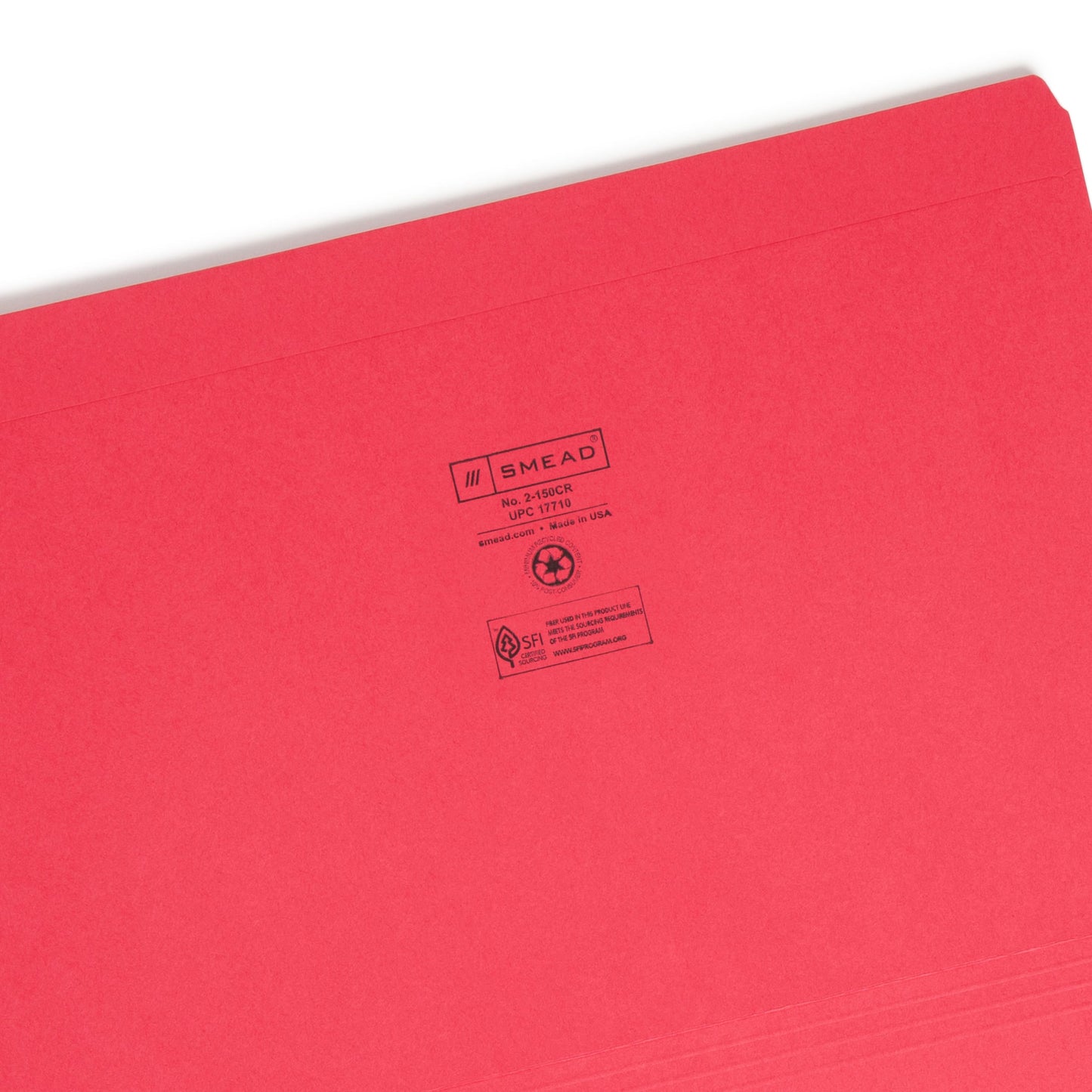 Reinforced Tab File Folders, Straight-Cut Tab, Red Color, Legal Size, Set of 100, 086486177108
