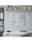 Rounded Edge Glass Board with Floating Tray, White, 47" x 35", 4 x 3, White, 47" X 35" Size, Set of 1, 843463148496