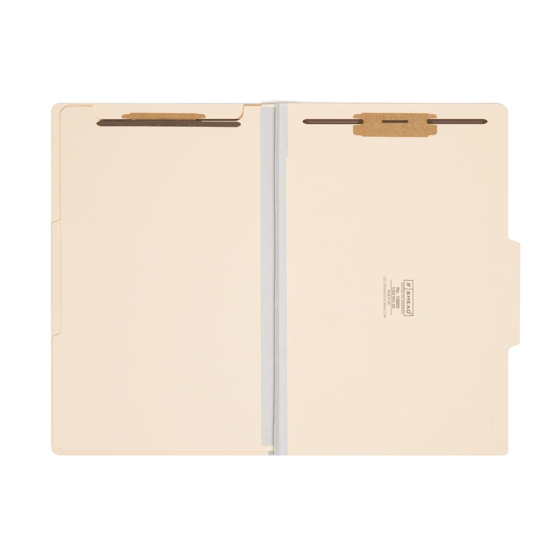 Classification File Folders, 2 Dividers, 2 inch Expansion, Manila Color, Legal Size, Set of 10, 30086486190009