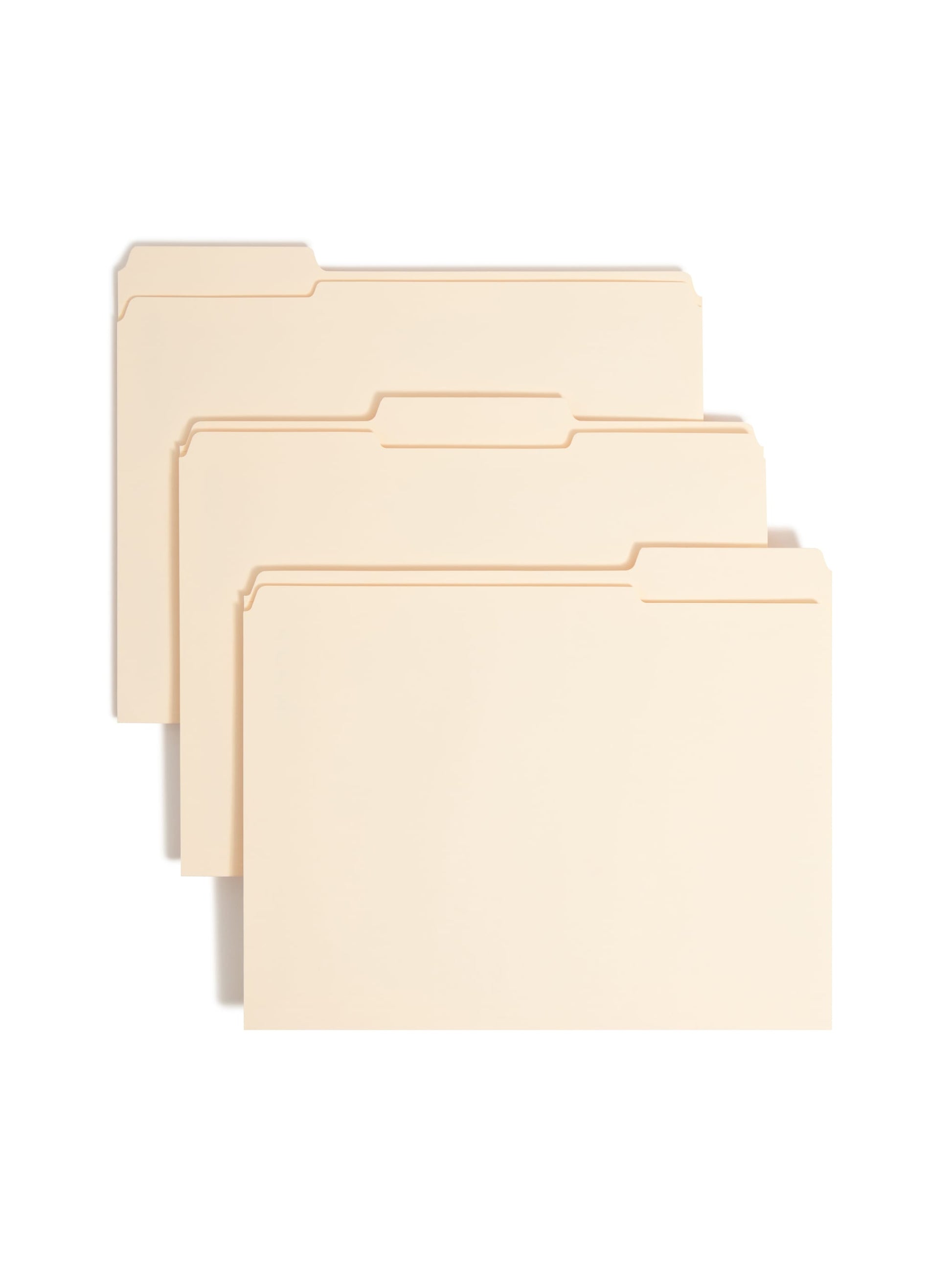Reinforced Tab Fastener File Folders, 1/3-Cut Tab, 1 Fastener, Manila Color, Letter Size, Set of 50, 086486145343