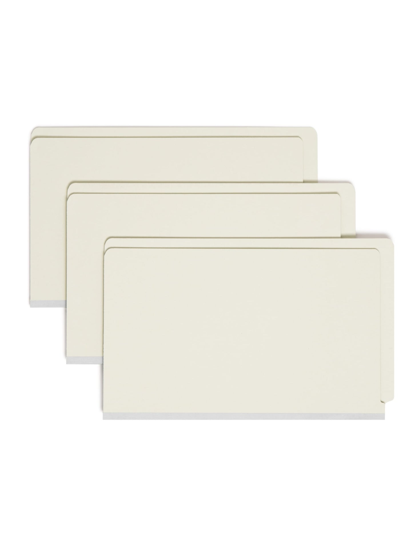 Pressboard End Tab File Folders, Straight-Cut Tab, 2 inch Expansion, Gray/Green Color, Legal Size, Set of 25, 086486292108
