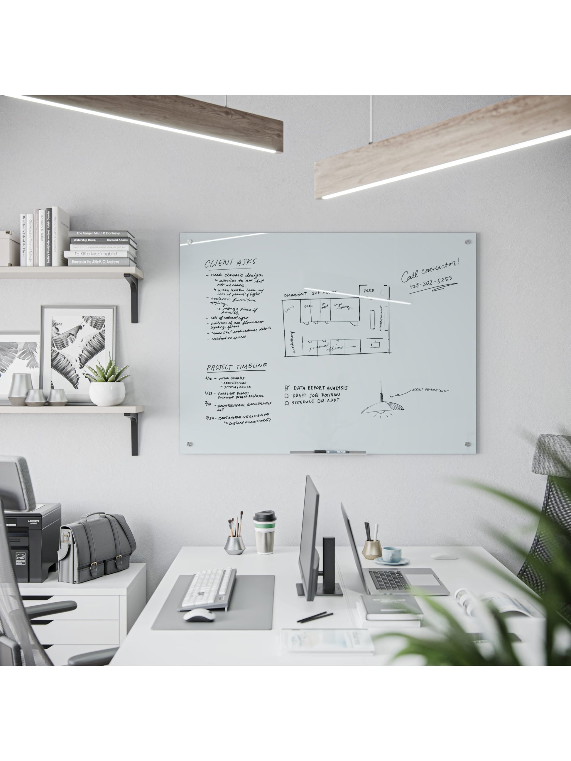 Frameless Glass Non-Magnetic Dry Erase Board, N/A, White, 4 x 3, 4 x 3, White, 4 X 3 Size, Set of 1, 812296021214