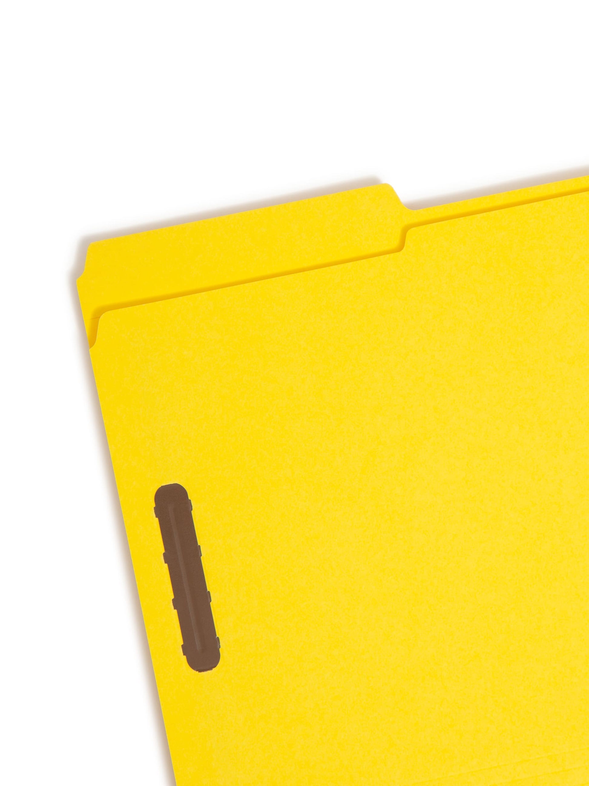 Reinforced Tab Fastener File Folders, 1/3-Cut Tab, 2 Fasteners, Yellow Color, Legal Size, Set of 50, 086486179409
