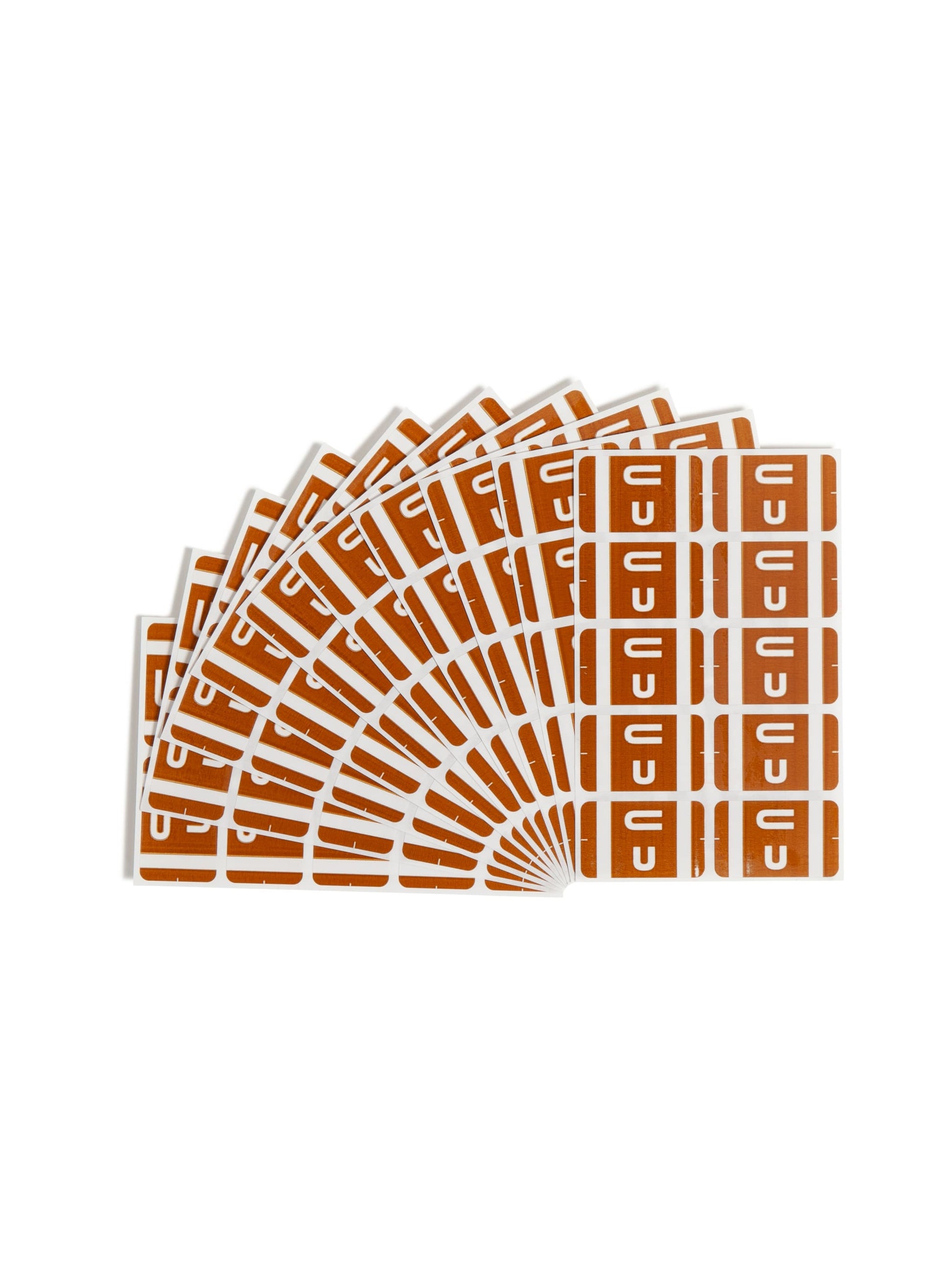 AlphaZ® ACCS Color Coded Alphabetic Labels - Sheets, Dark Brown Color, 1" X 1-5/8" Size, Set of 100, 086486671910