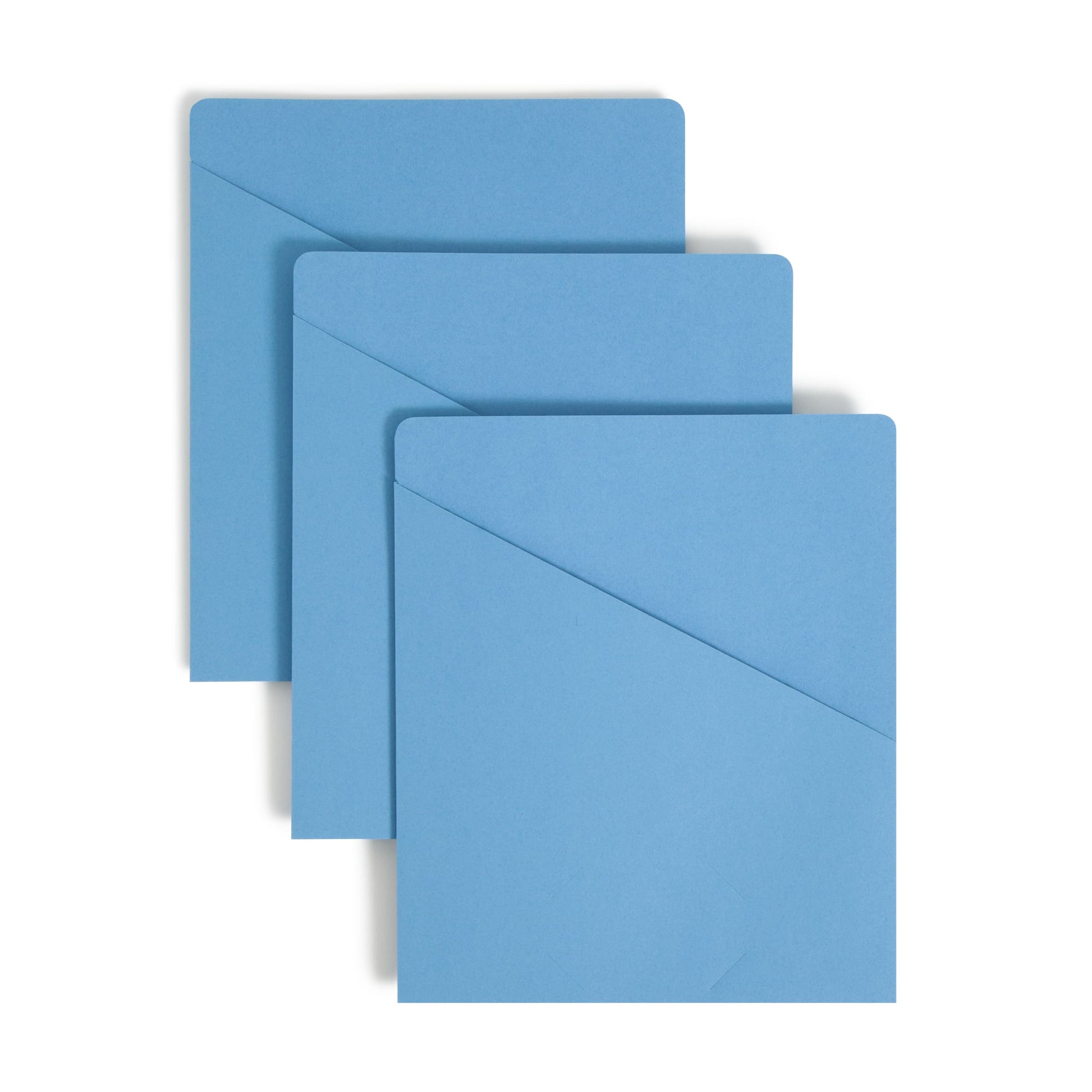 Organized Up® Slash Jackets, Flat-No Expansion, Blue Color, Letter Size, Set of 25, 086486754316