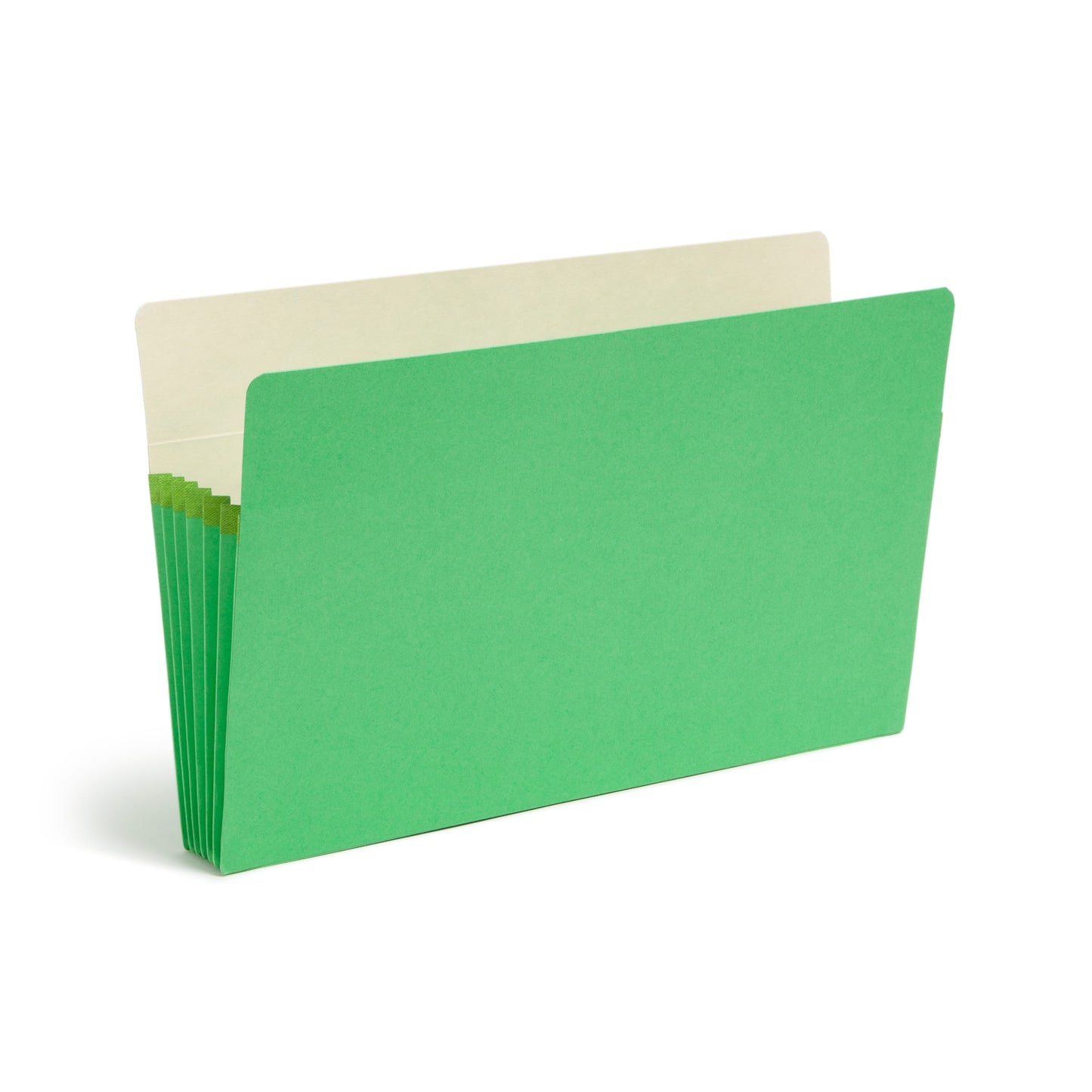 File Pockets, 5-1/4 inch Expansion, Straight-Cut Tab, Green Color, Legal Size, Set of 10, 30086486742369
