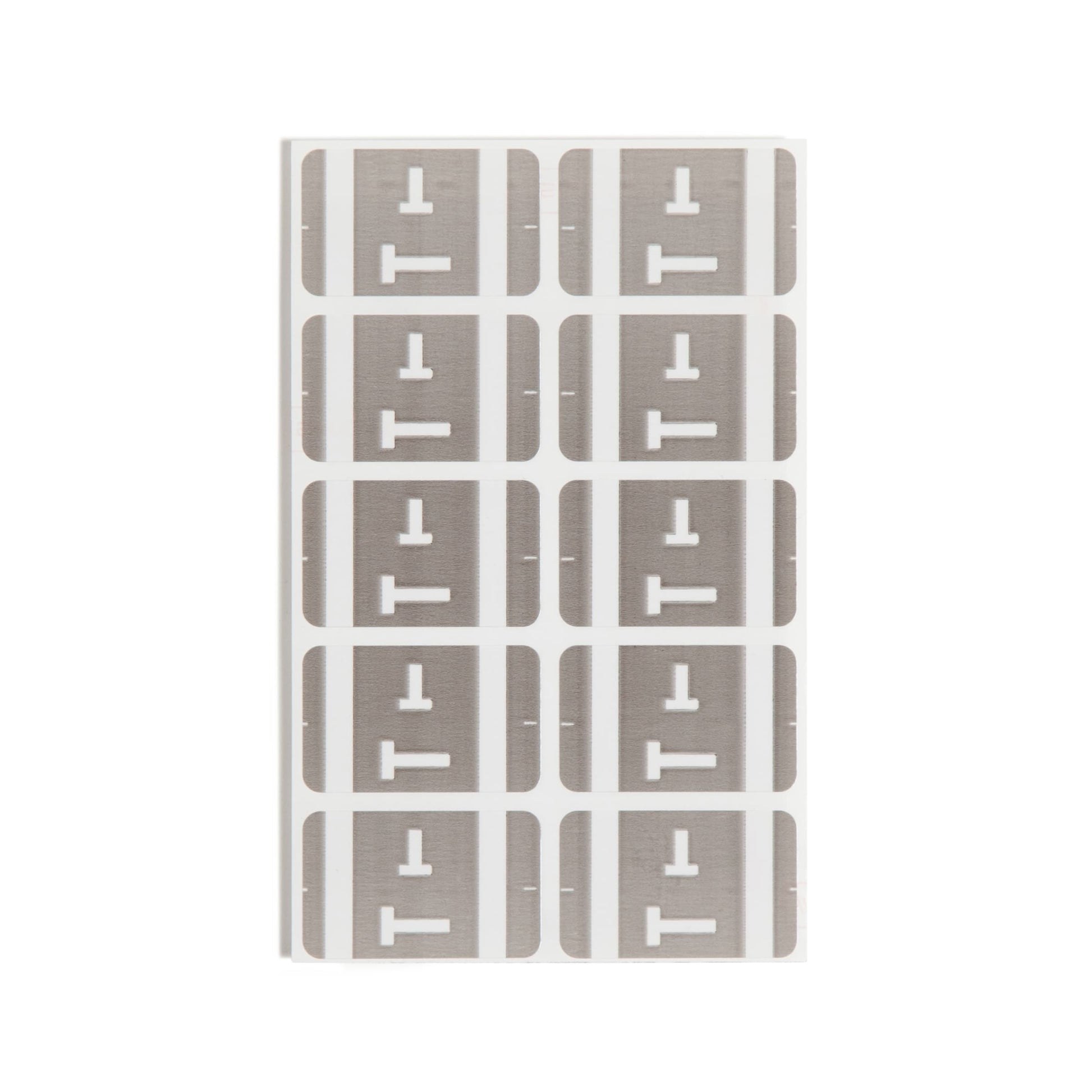 AlphaZ® ACCS Color Coded Alphabetic Labels - Sheets, Gray Color, 1" X 1-5/8" Size, Set of 100, 086486671903