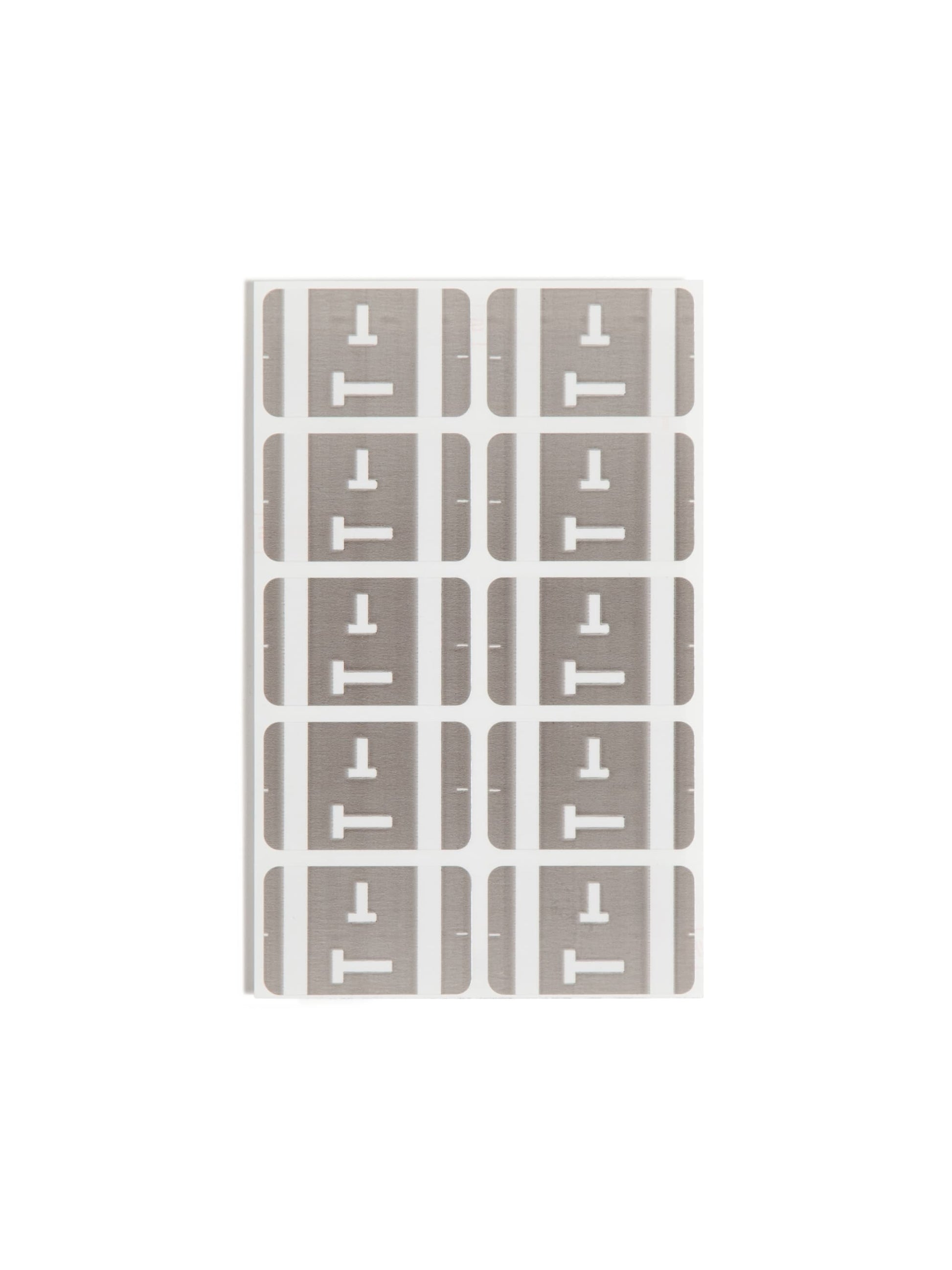 AlphaZ® ACCS Color Coded Alphabetic Labels - Sheets, Gray Color, 1" X 1-5/8" Size, Set of 100, 086486671903