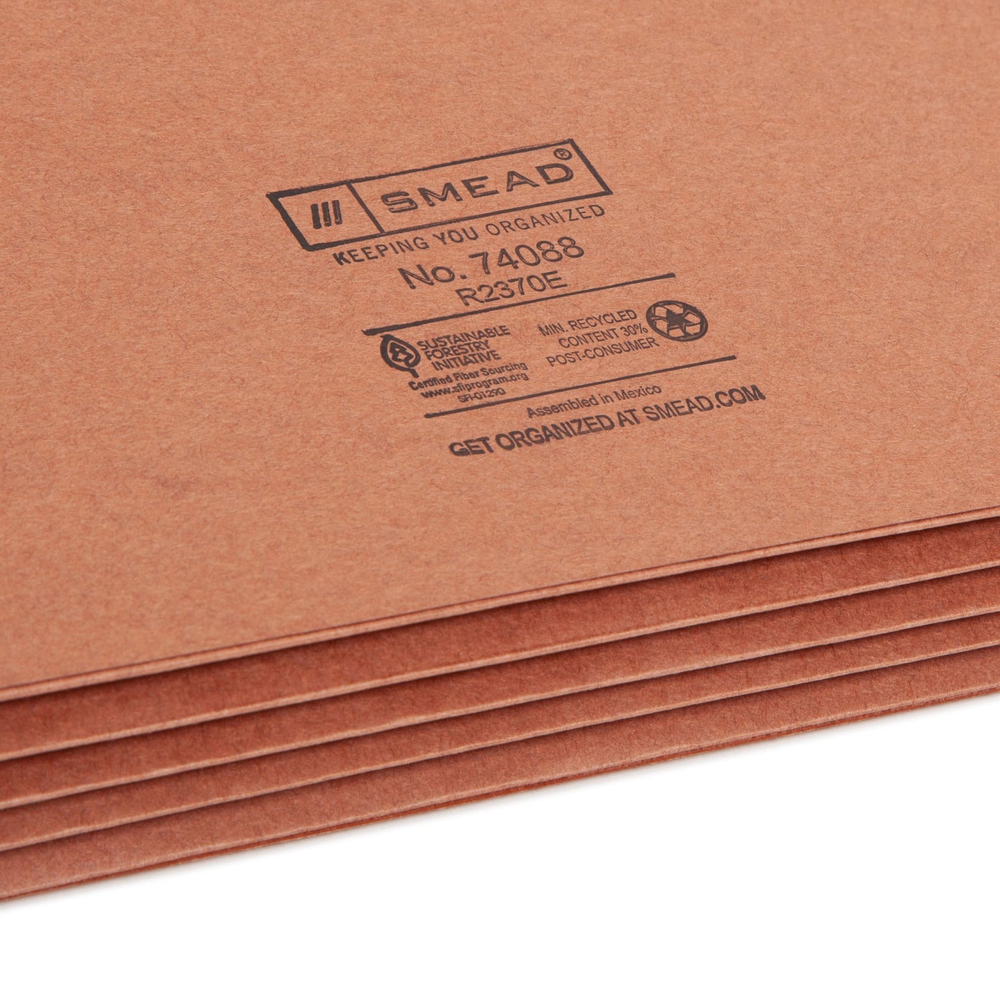 Redrope File Pockets, 2/5-Cut Tab, 3-1/2 inch Expansion, Redrope Color, Legal Size, Set of 25, 30086486740884