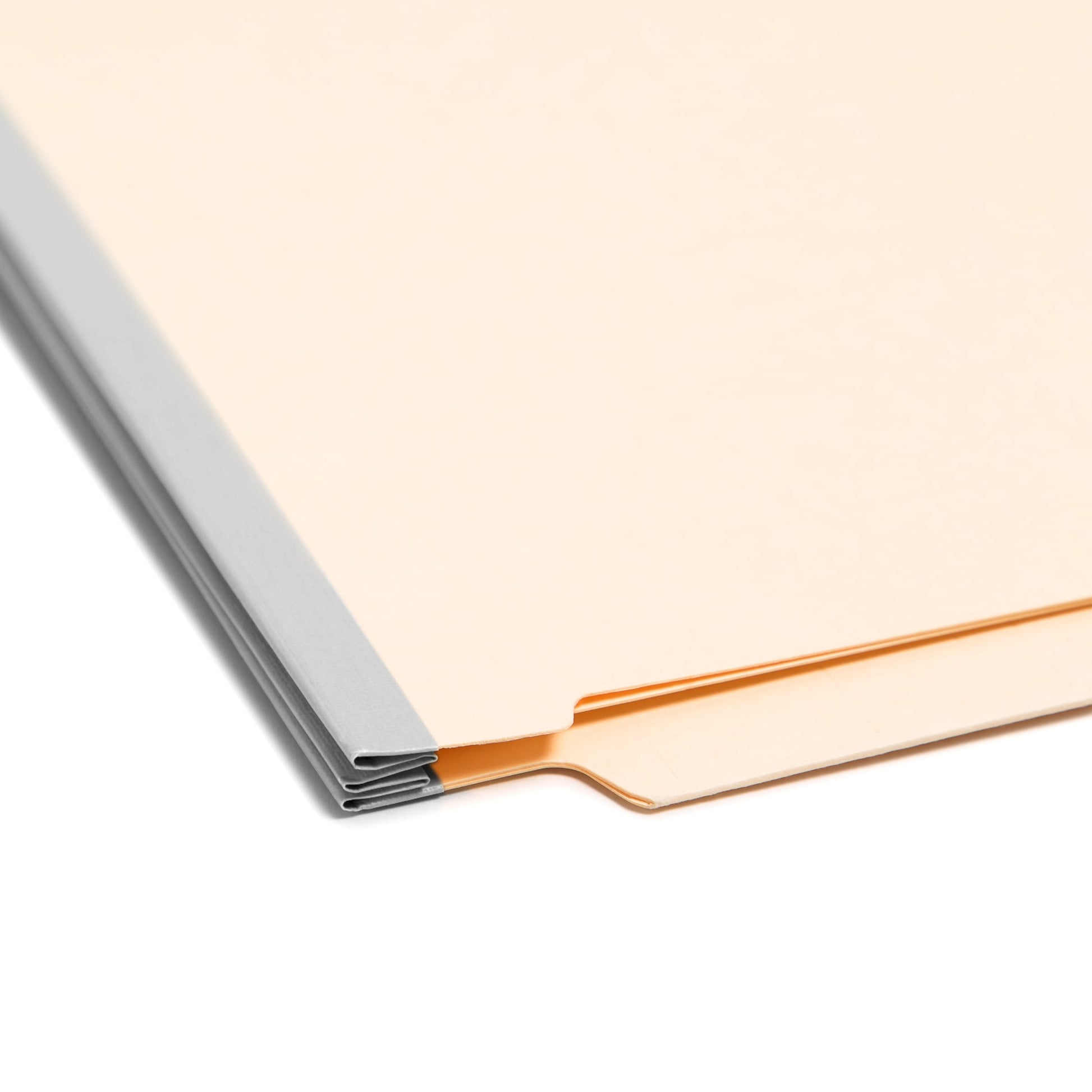 End Tab Classification File Folders, Straight-Cut Tab, 2 inch Expansion, 2 Dividers, Manila Color, Letter Size, Set of 10, 30086486268357