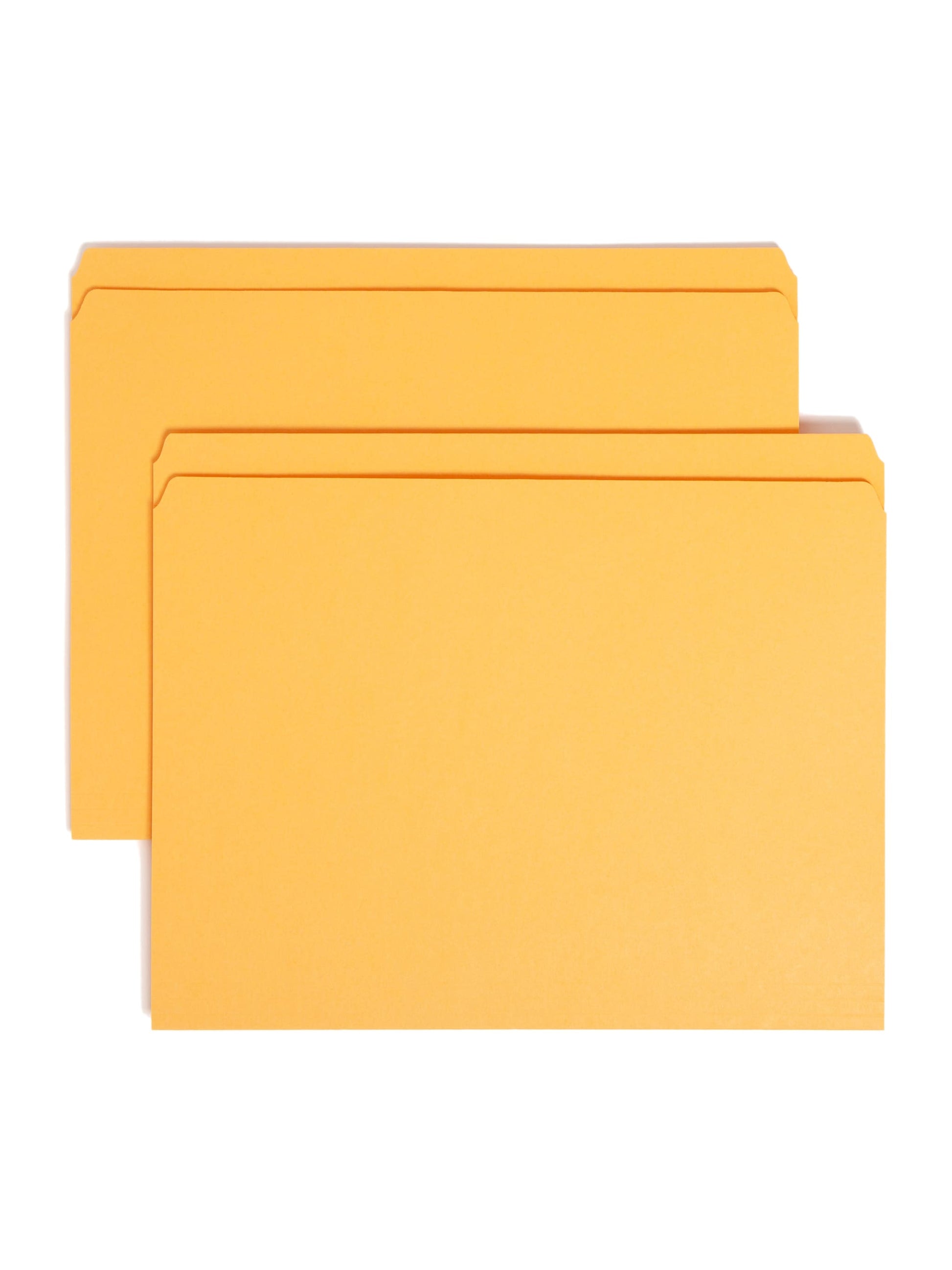 Reinforced Tab File Folders, Straight-Cut Tab, Gold Color, Letter Size, Set of 100, 086486122108