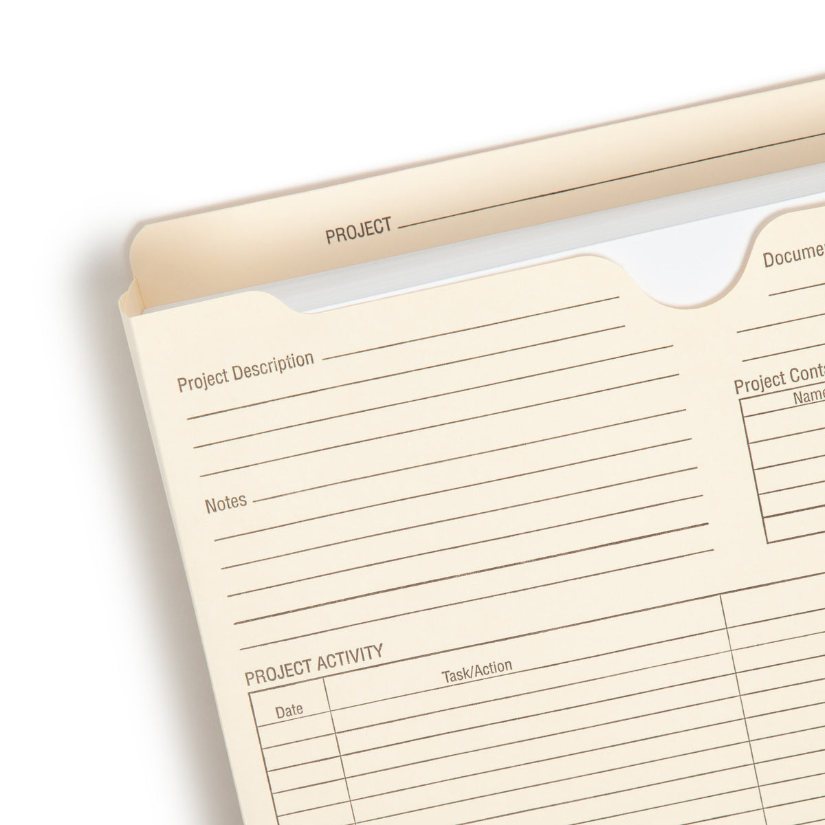 Project Packet Sleeve Project File Jackets, 2-Inch Expansion, Preprinted Front, Back ...