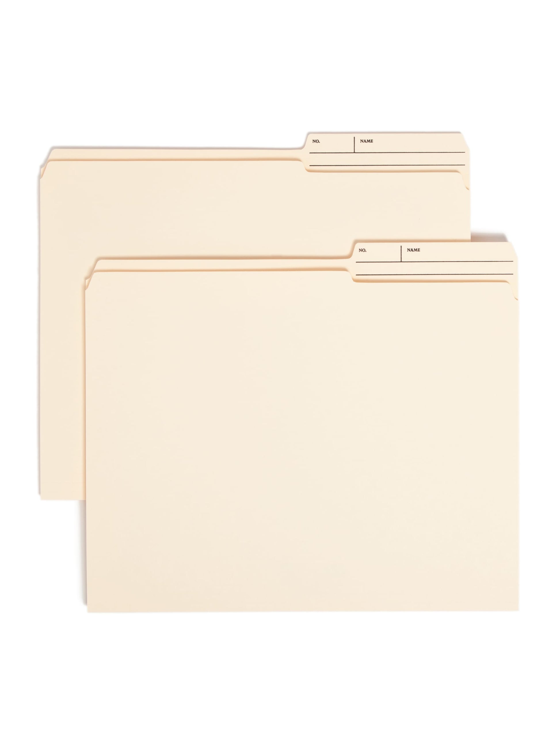 Reinforced Printed Tab File Folders, Manila Color, Letter Size, Set of 100, 086486103886