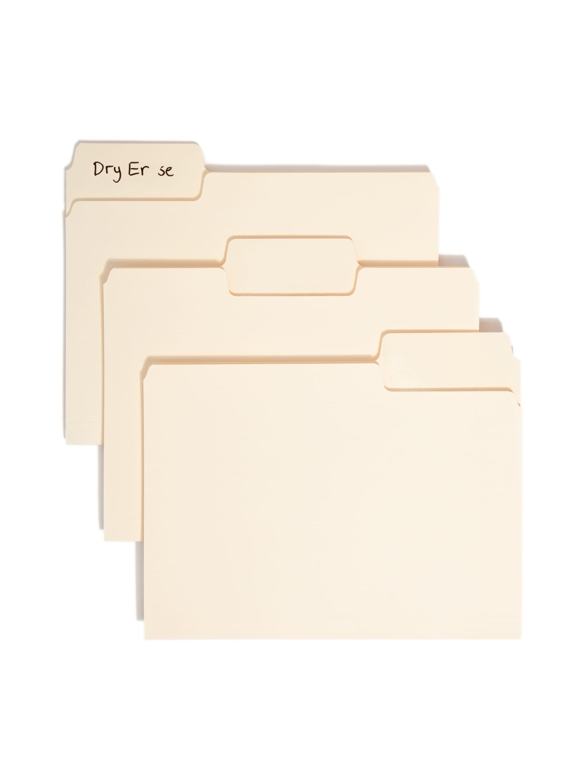 Erasable SuperTab® File Folders, Manila Color, Letter Size, Set of 24, 086486103800