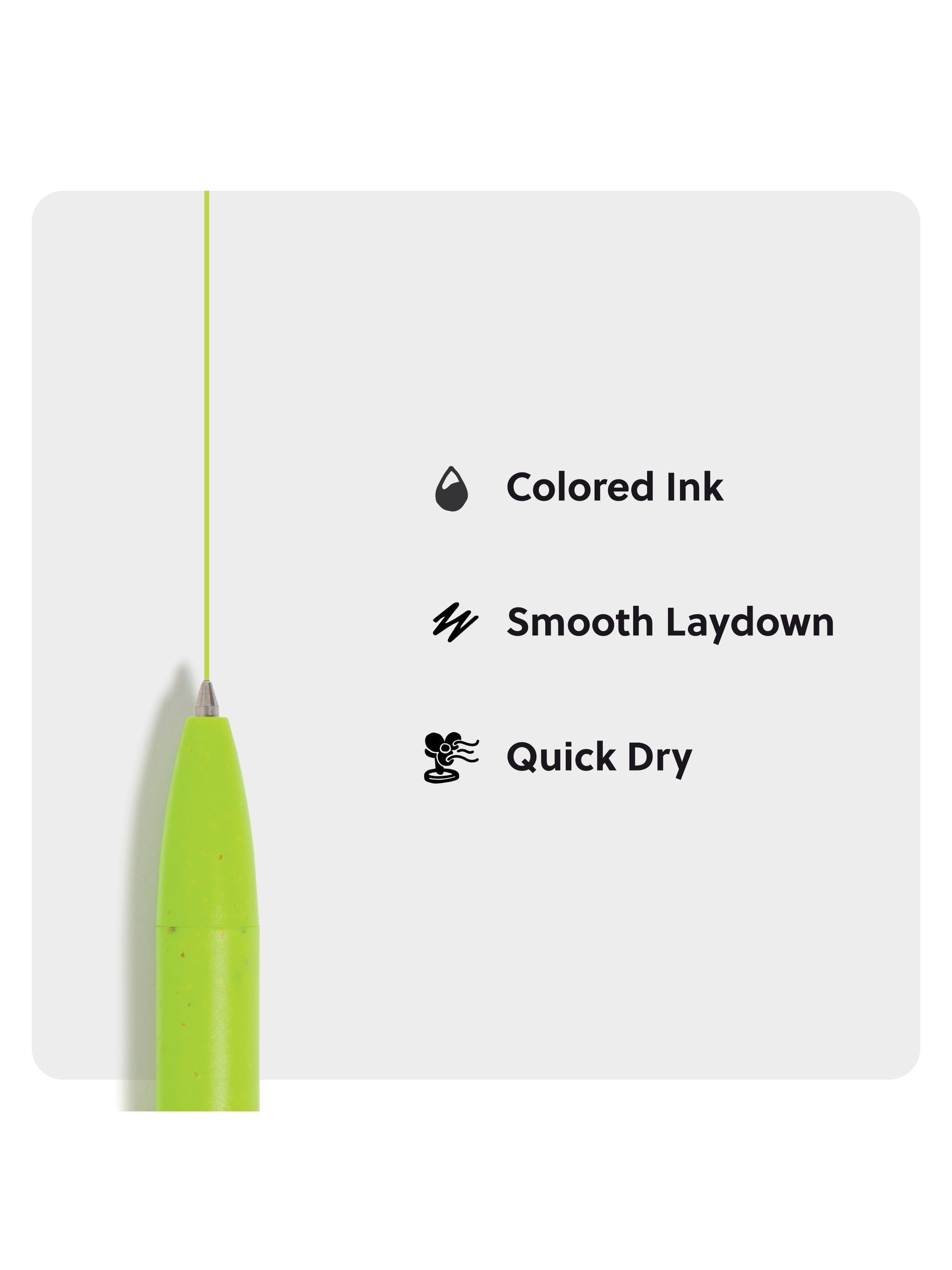 U-Eco Ballpoint Pens - Colored Ink, U-Eco, Assorted Colors, Assorted Colors, Set of 12, 843463149356