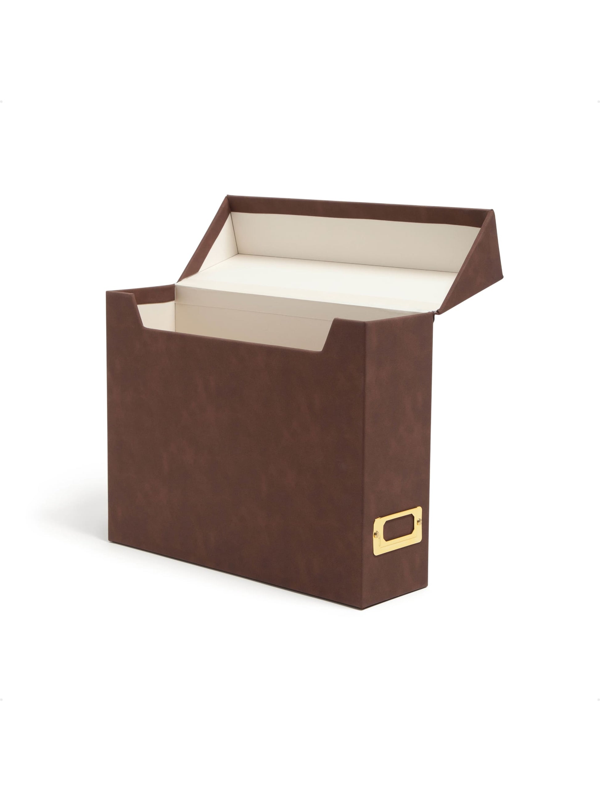 Flip Top Box, Saddle Color, 13" X 9.4" X 3.7" Size, Set of 1, 086486702348