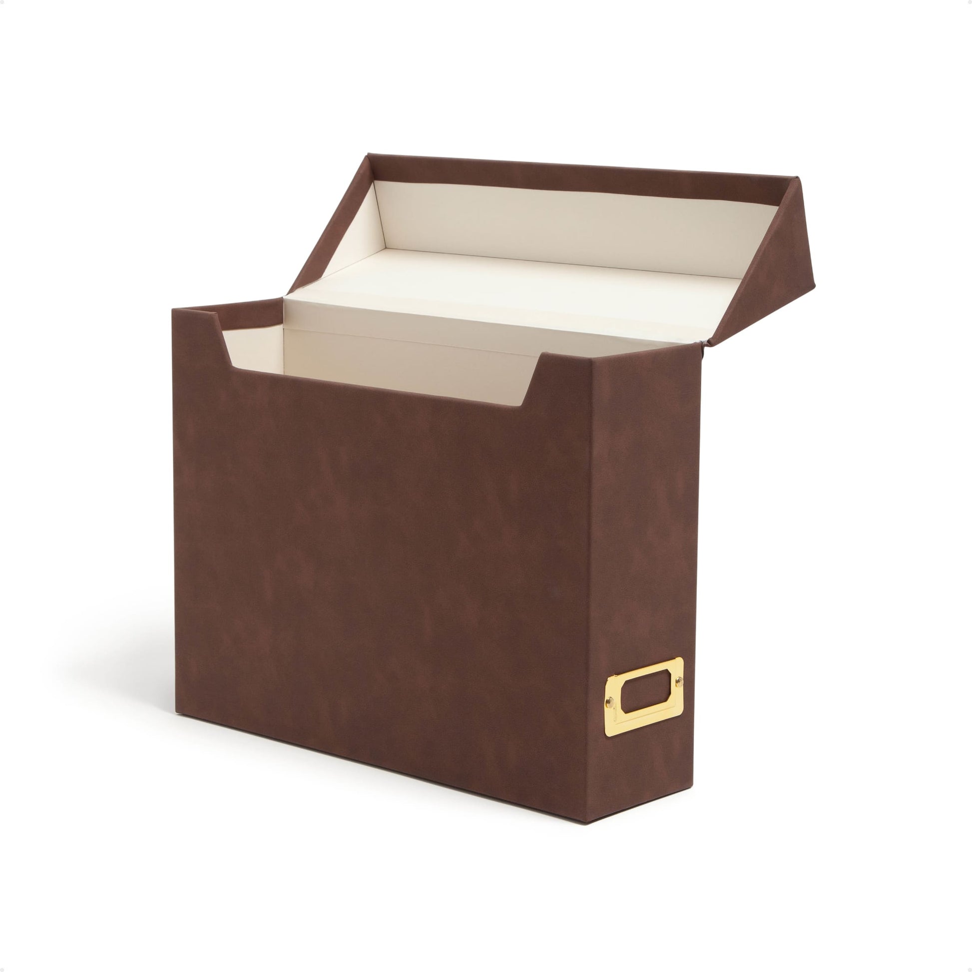 Flip Top Box, Saddle Color, 13" X 9.4" X 3.7" Size, Set of 1, 086486702348