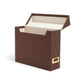 Flip Top Box, Saddle Color, 13" X 9.4" X 3.7" Size, Set of 1, 086486702348