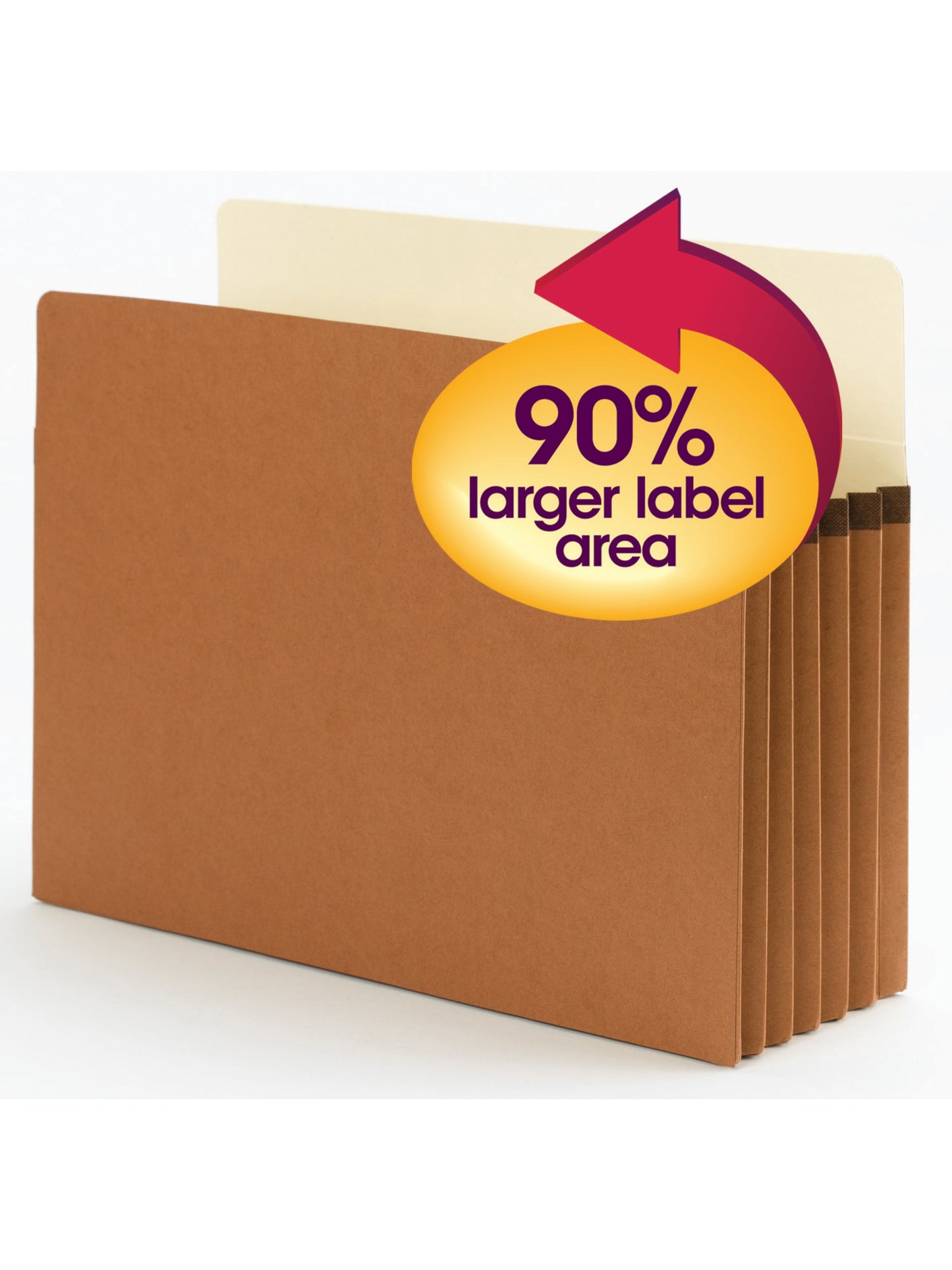 SuperTab® File Pockets, 5-1/4 Inch Expansion, Straight-Cut Tab, Redrope Color, Letter Size, Set of 0, 30086486732407