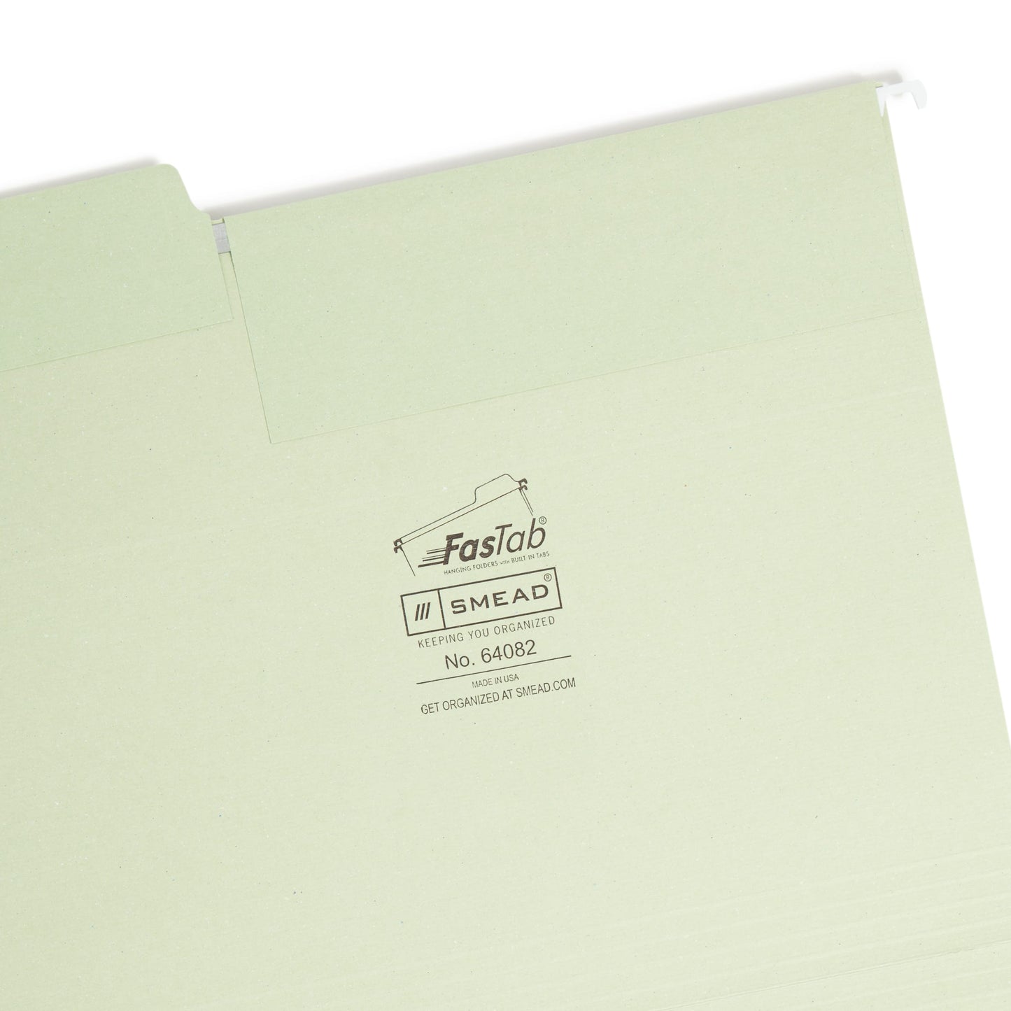 FasTab® Hanging File Folders, 1/3-Cut Tab, Moss Green Color, Letter Size, Set of 20, 086486640824