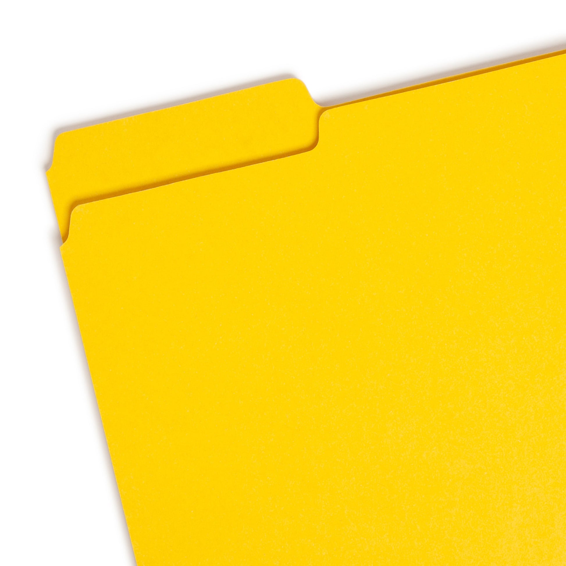 Pressboard File Folder, 1 inch Expansion, 1/3-Cut Tab, Yellow Color, Letter Size, Set of 25, 086486215626