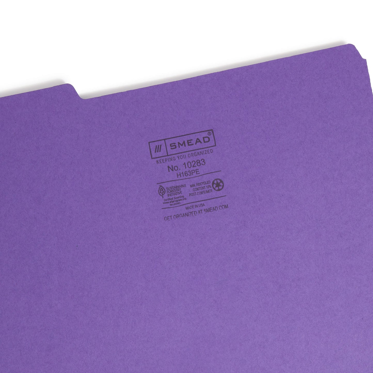 Interior File Folders, Purple Color, Letter Size, Set of 100, 086486102834