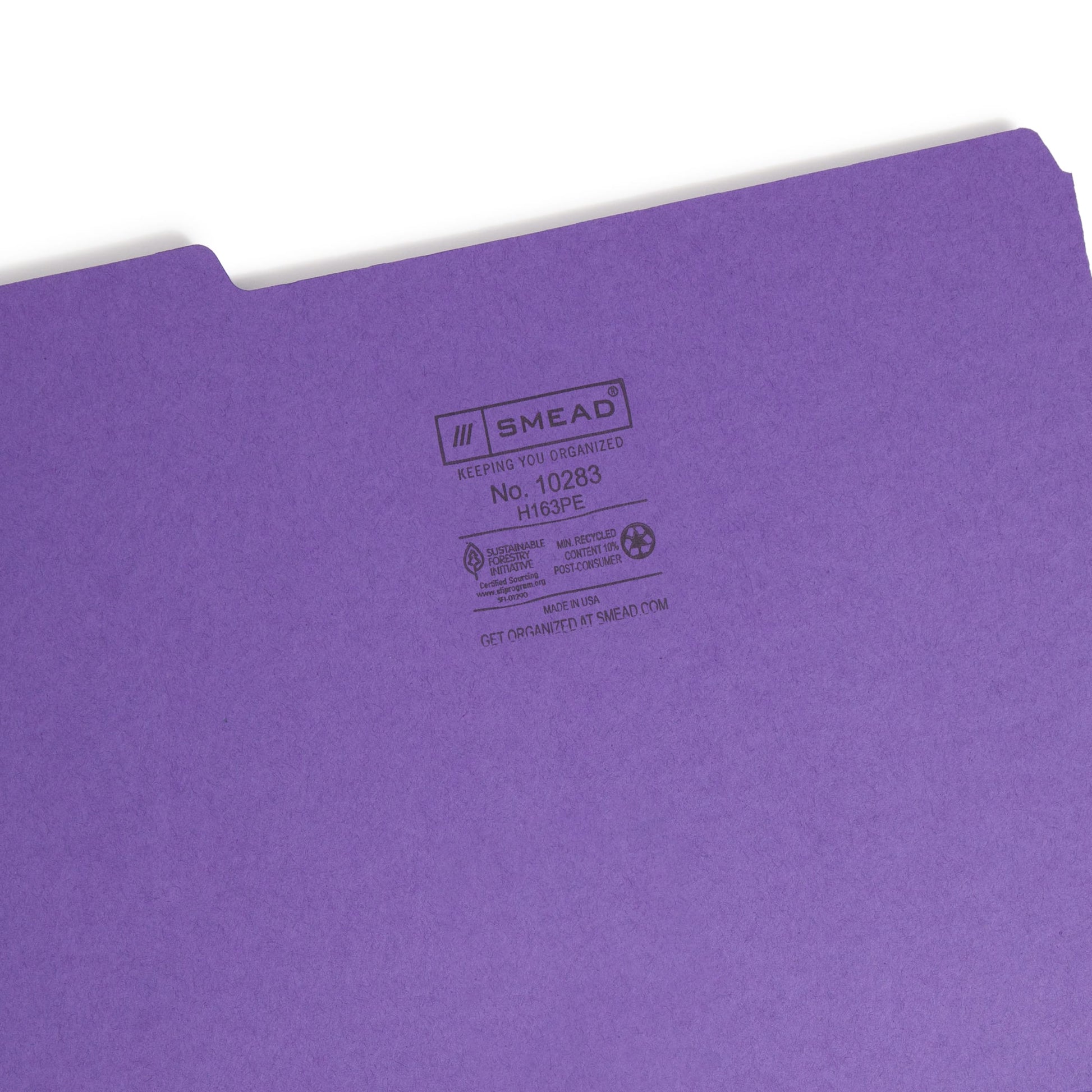 Interior File Folders, Purple Color, Letter Size, Set of 100, 086486102834