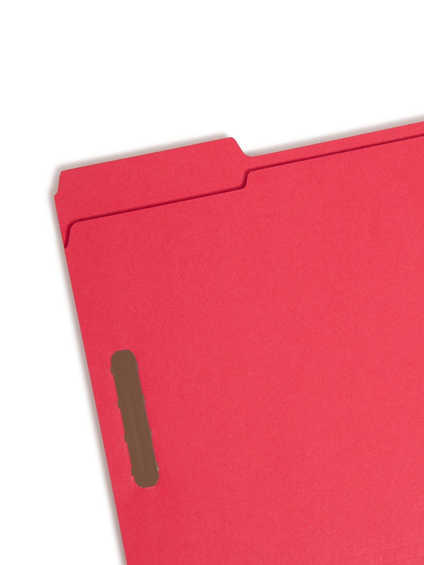 Reinforced Tab Fastener File Folders, 1/3-Cut Tab, 2 Fasteners, Red Color, Letter Size, Set of 50, 086486127400