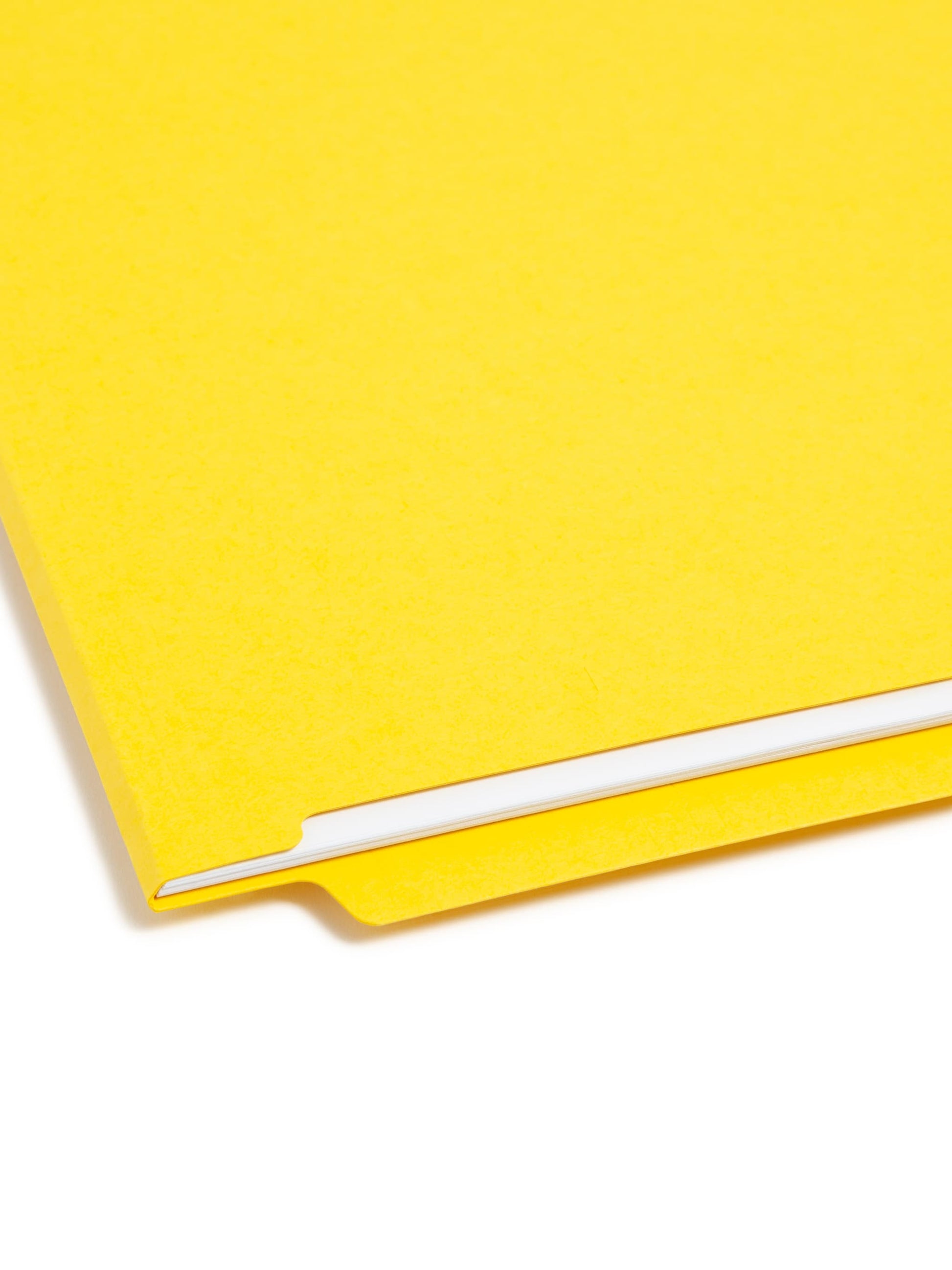 Shelf-Master® Reinforced Tab End Tab File Folders, Straight-Cut Tab, Yellow Color, Legal Size, Set of 100, 086486289108