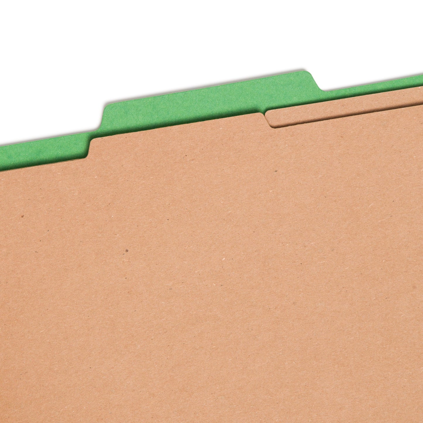 Pressboard Classification File Folders, 2 Dividers, 2 inch Expansion, Green Color, Letter Size, Set of 10, 30086486140639
