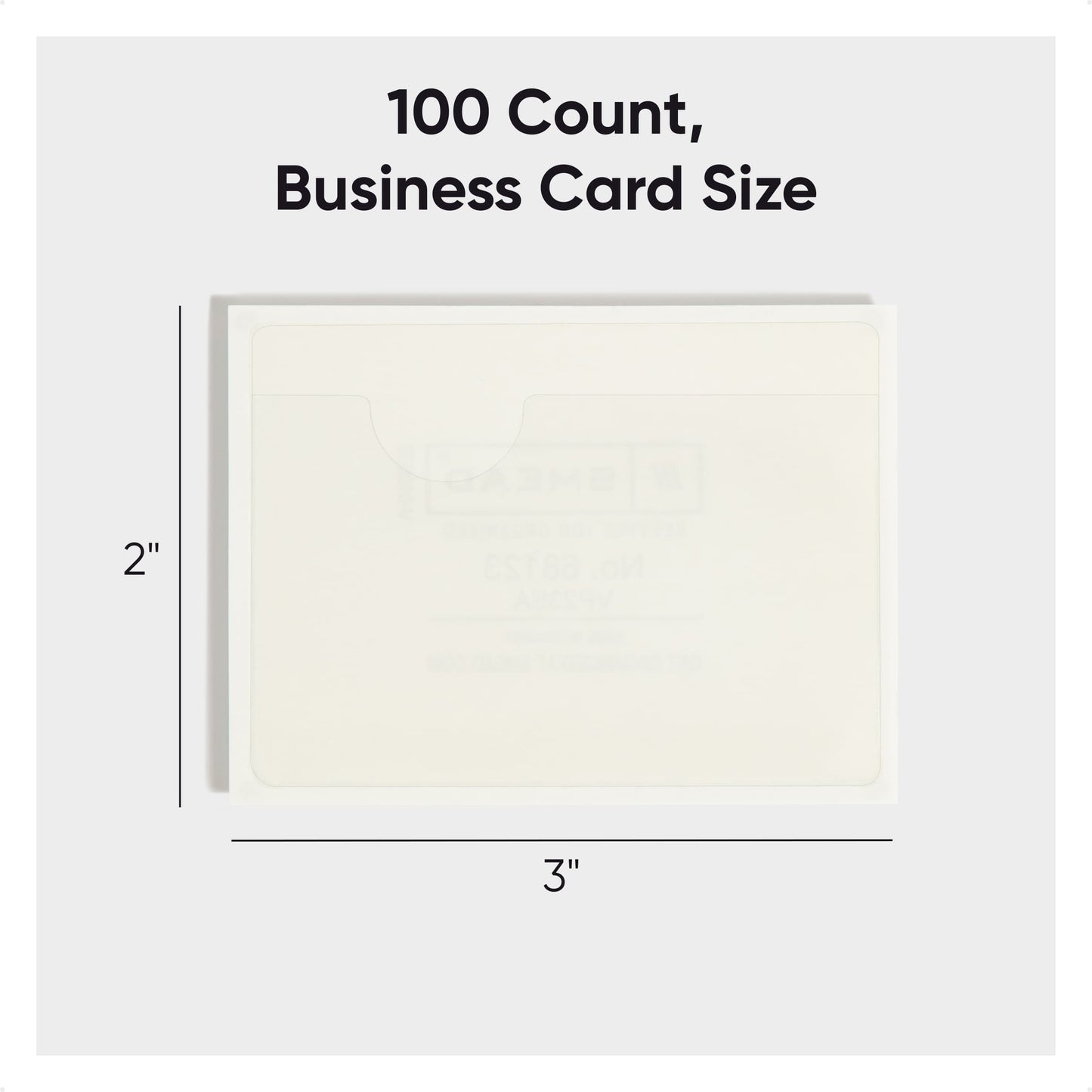 Self-Adhesive Poly Pockets, Clear Color, 2" X 3" Size, Set of 100, 086486681230