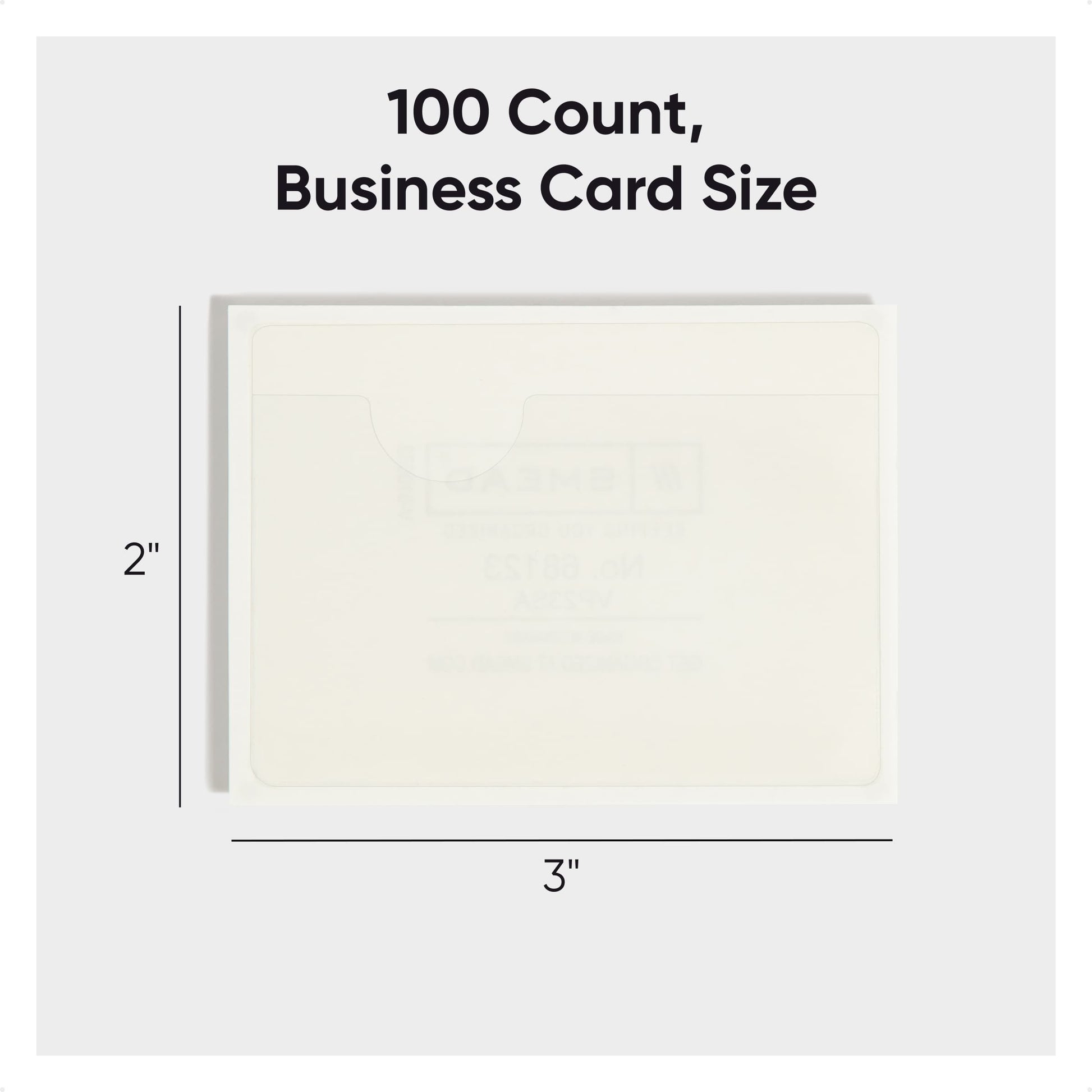 Self-Adhesive Poly Pockets, Clear Color, 2" X 3" Size, Set of 100, 086486681230